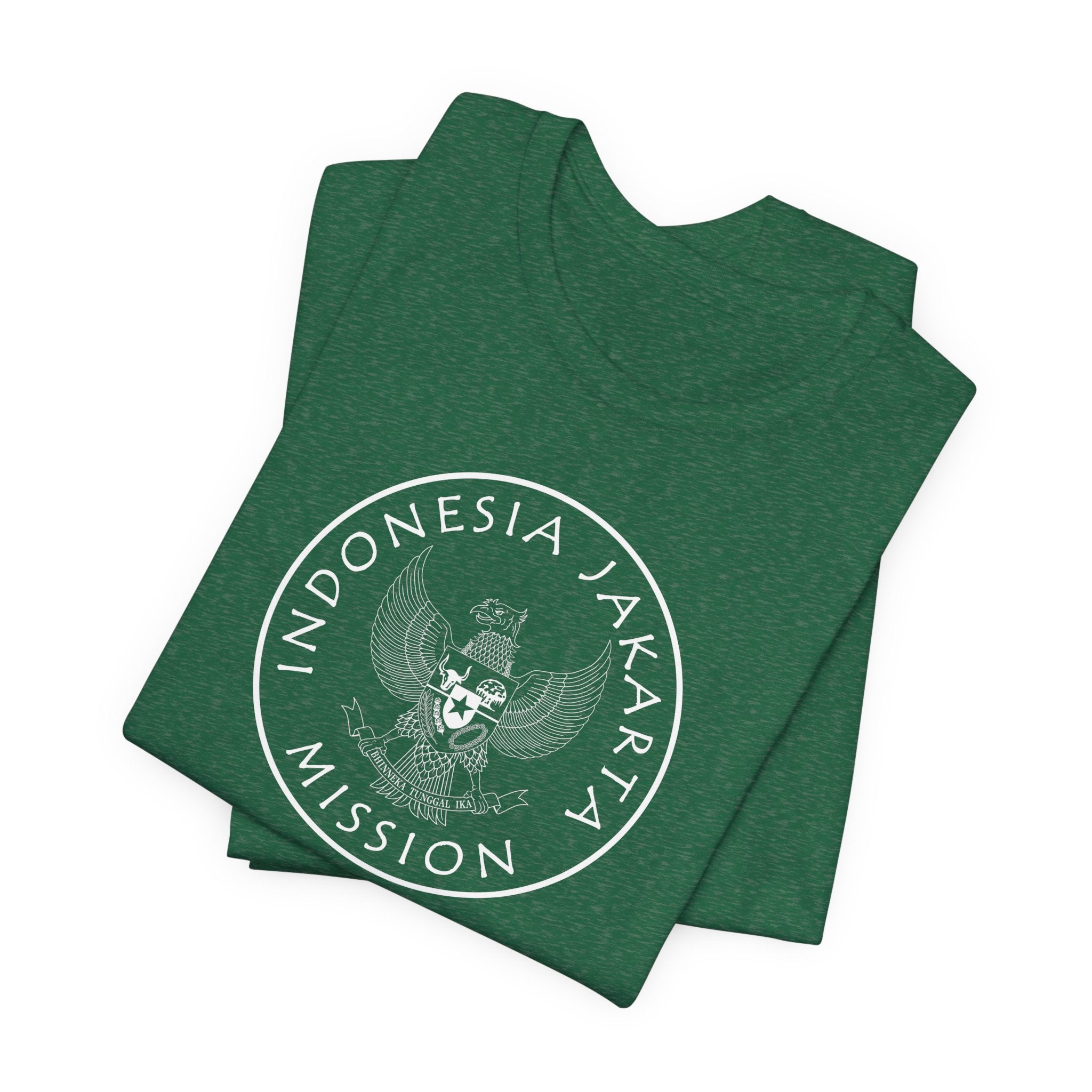 Indonesia Jakarta Mission Circular Monochrome Logo T-Shirt - Mission Wishlist - LDS Missionary Gift Store