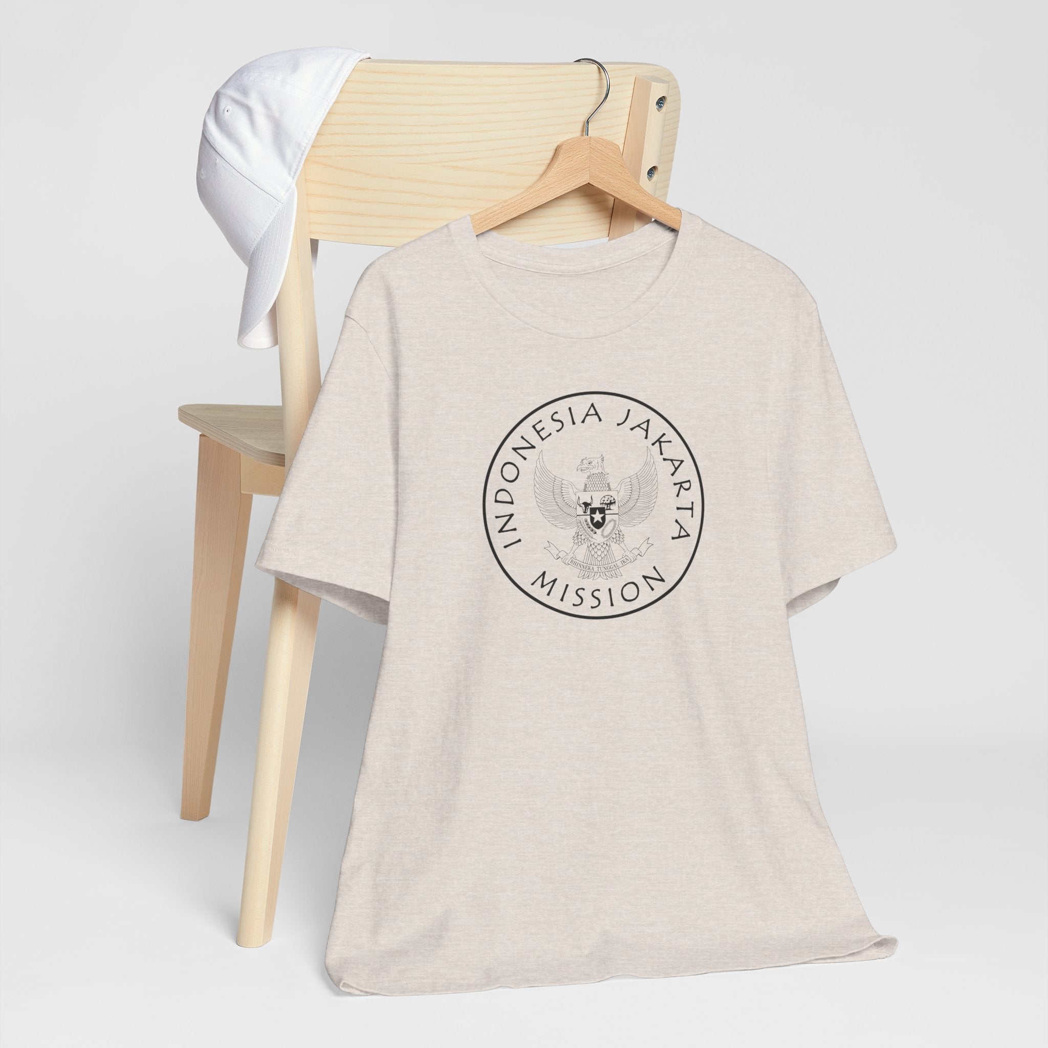 Indonesia Jakarta Mission Circular Monochrome Logo T-Shirt - Mission Wishlist - LDS Missionary Gift Store