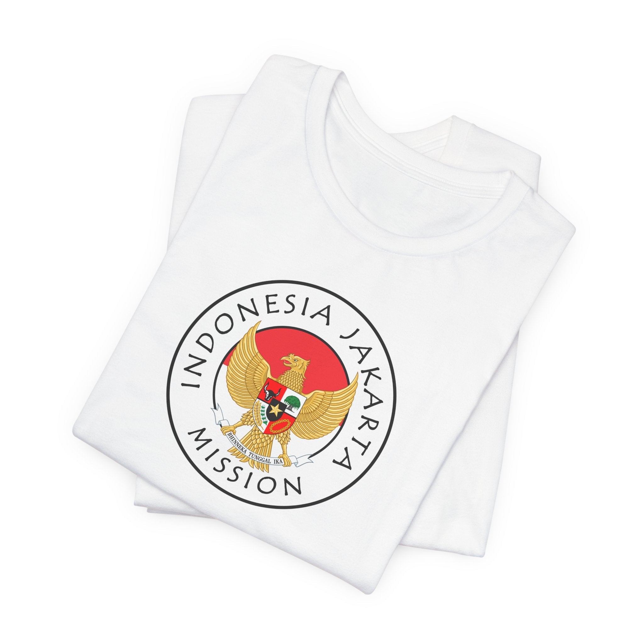 Indonesia Jakarta Mission Flag Logo (White Border) T-shirt - Mission Wishlist - LDS Missionary Gift Store
