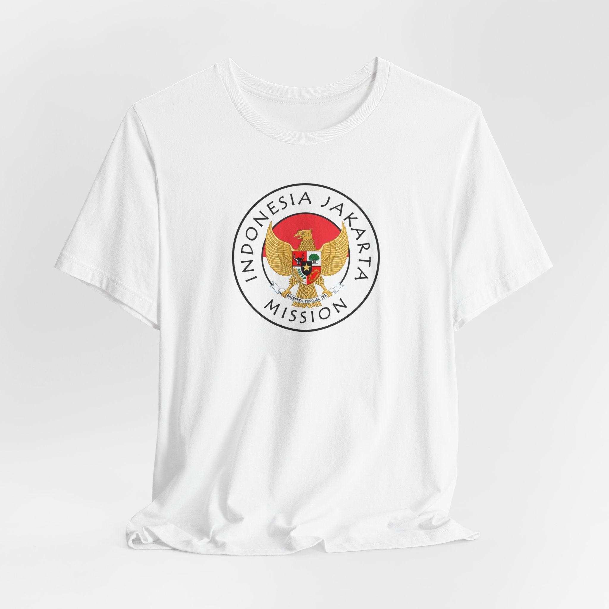 Indonesia Jakarta Mission Flag Logo (White Border) T-shirt - Mission Wishlist - LDS Missionary Gift Store