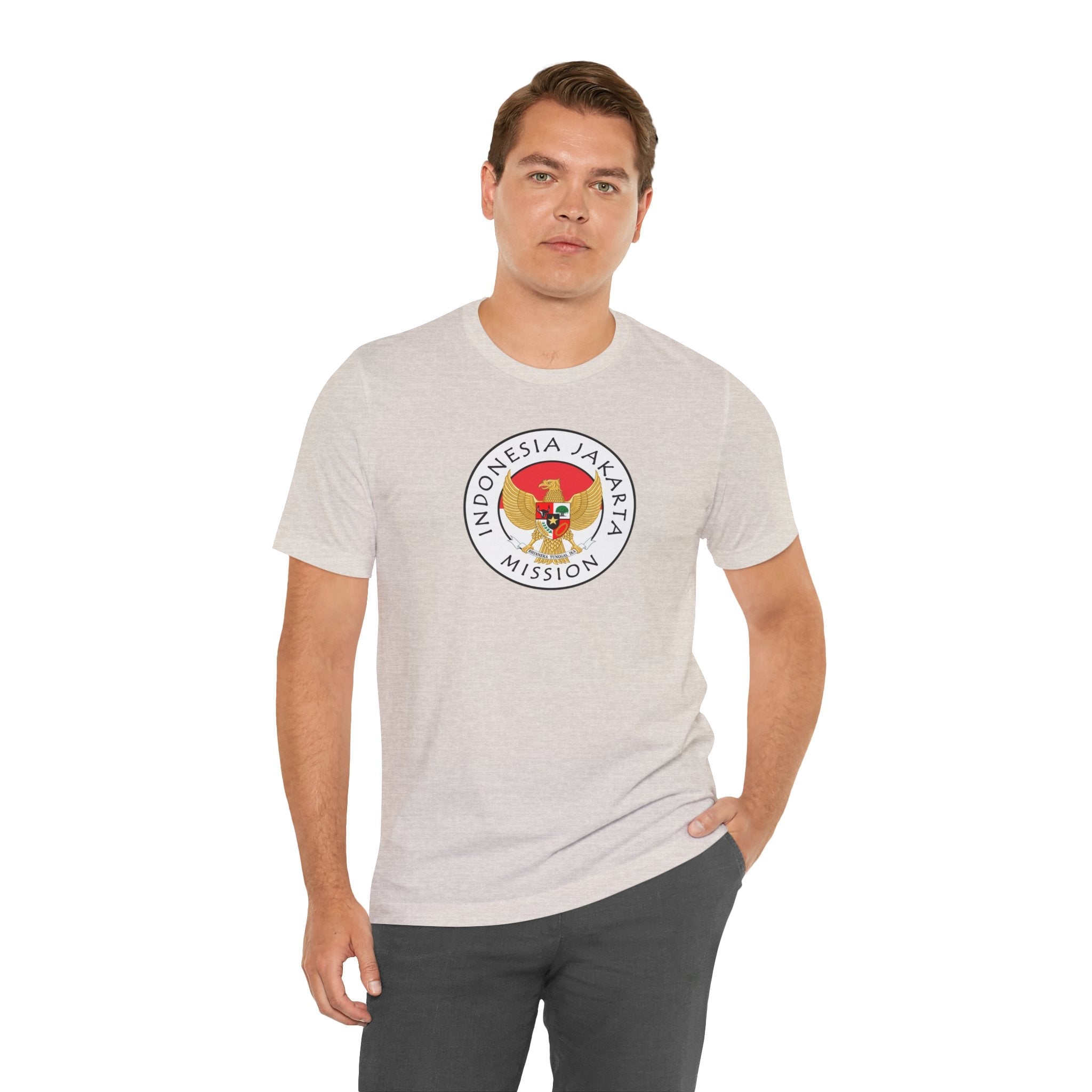 Indonesia Jakarta Mission Flag Logo (White Border) T-shirt - Mission Wishlist - LDS Missionary Gift Store