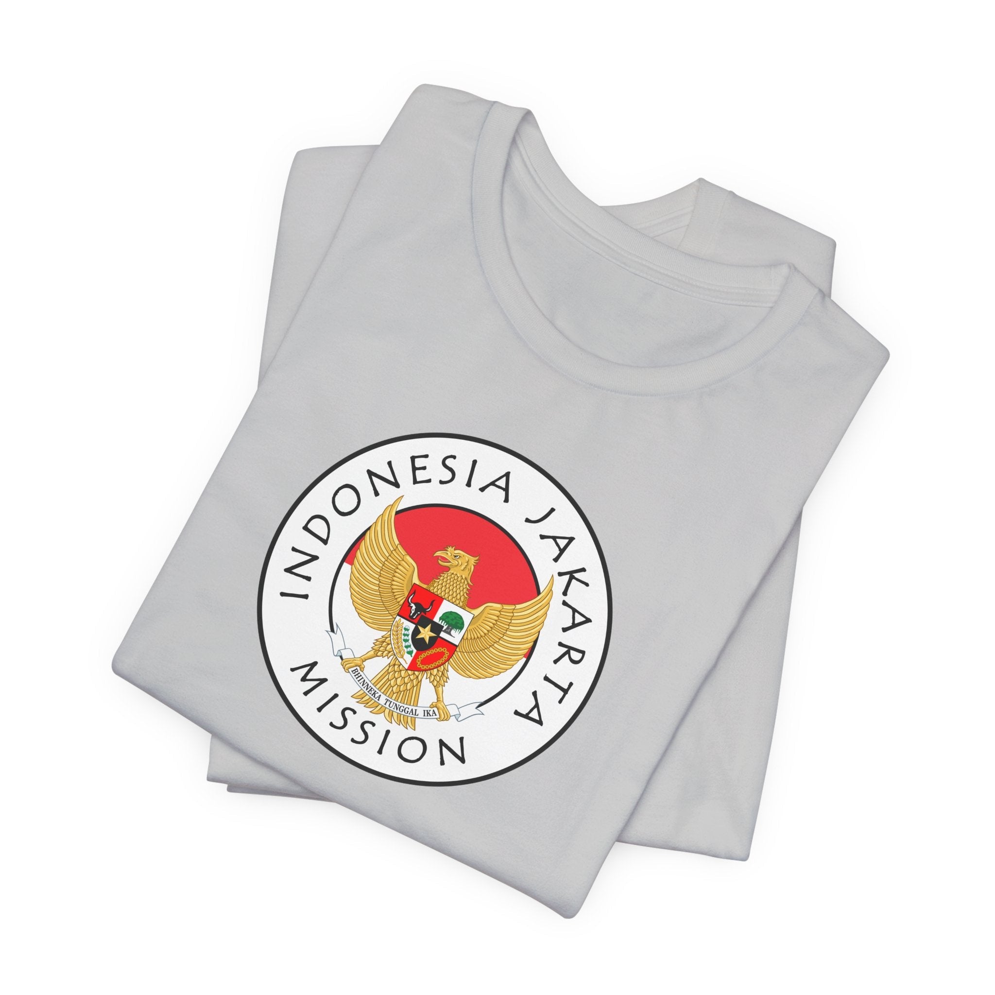 Indonesia Jakarta Mission Flag Logo (White Border) T-shirt - Mission Wishlist - LDS Missionary Gift Store