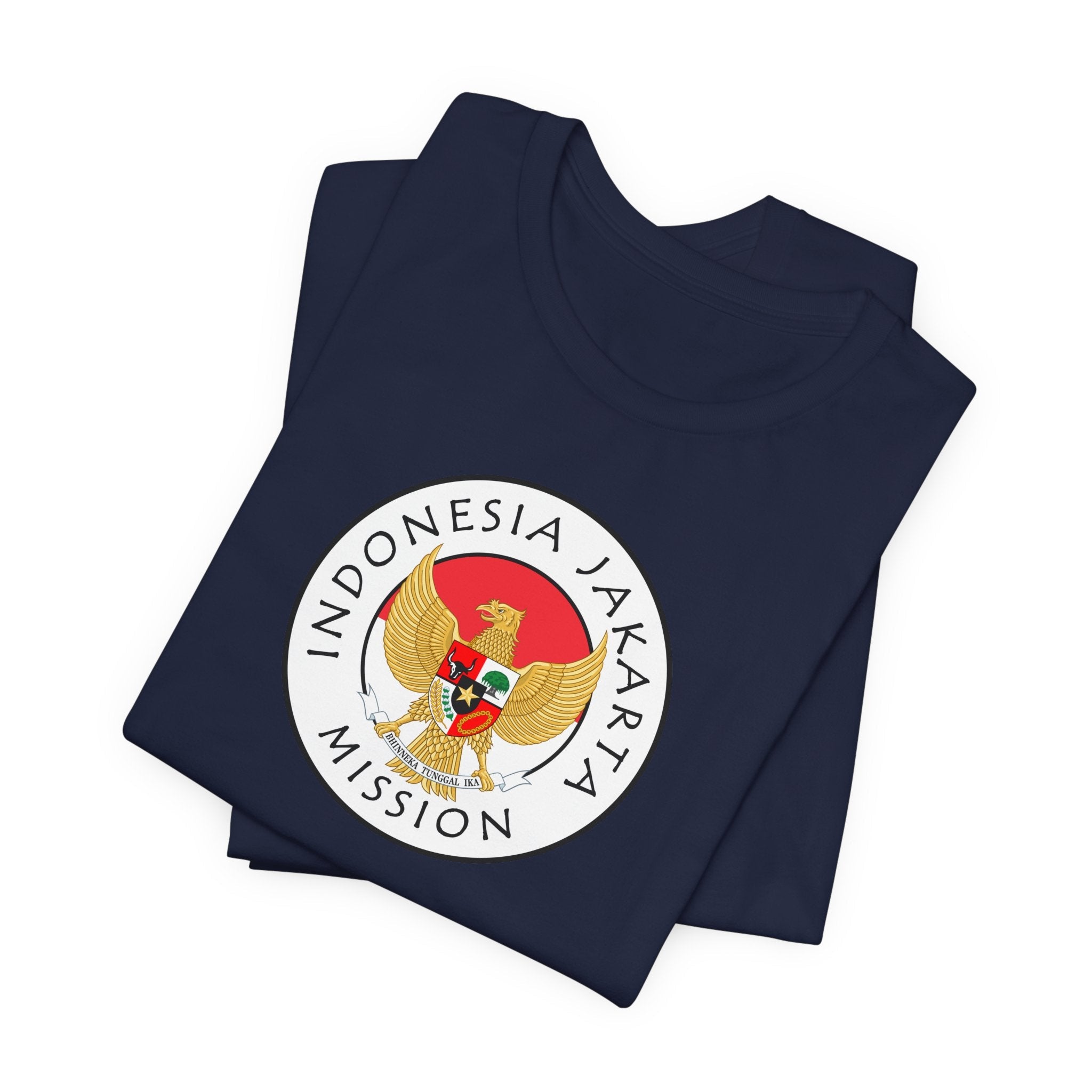 Indonesia Jakarta Mission Flag Logo (White Border) T-shirt - Mission Wishlist - LDS Missionary Gift Store