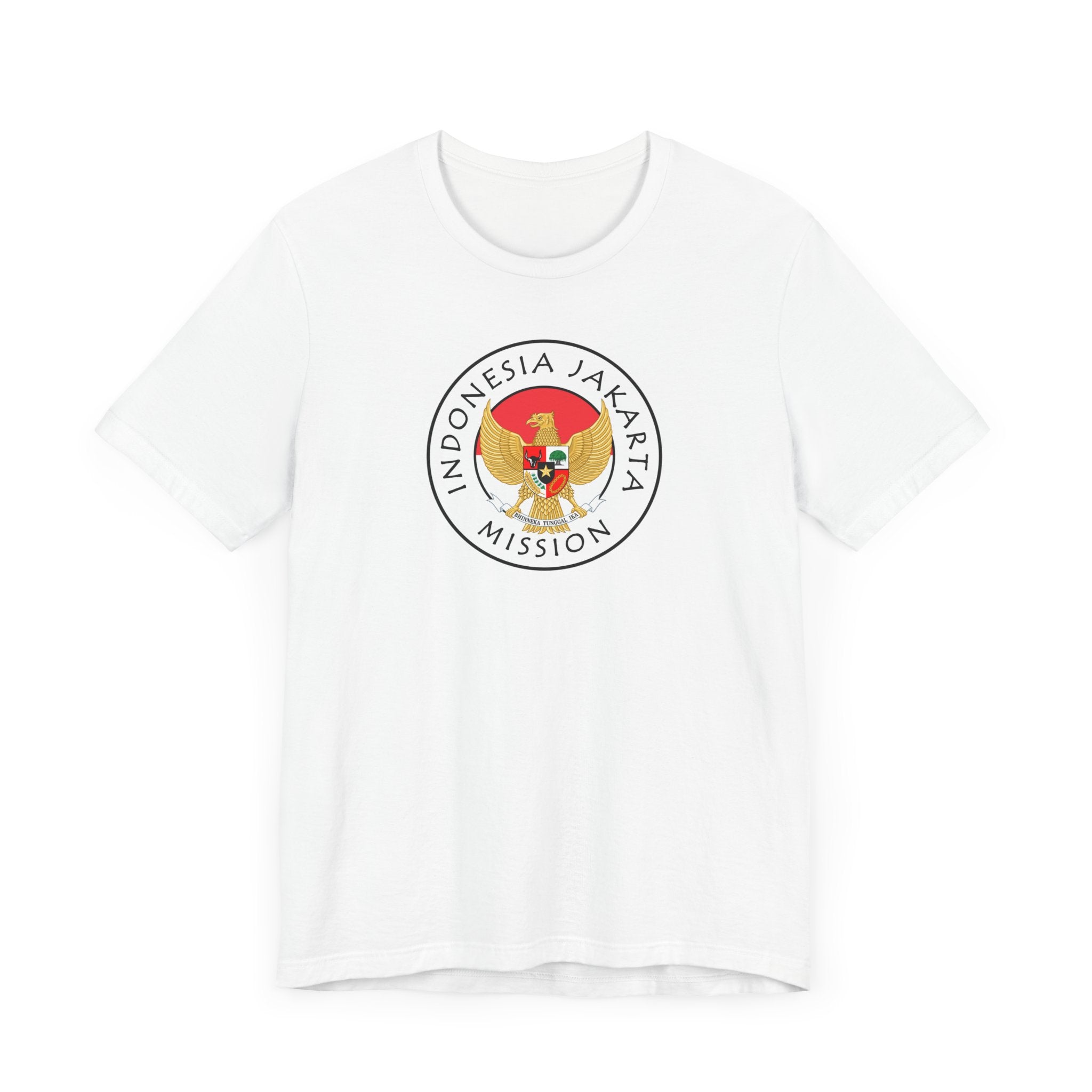 Indonesia Jakarta Mission Flag Logo (White Border) T-shirt - Mission Wishlist - LDS Missionary Gift Store