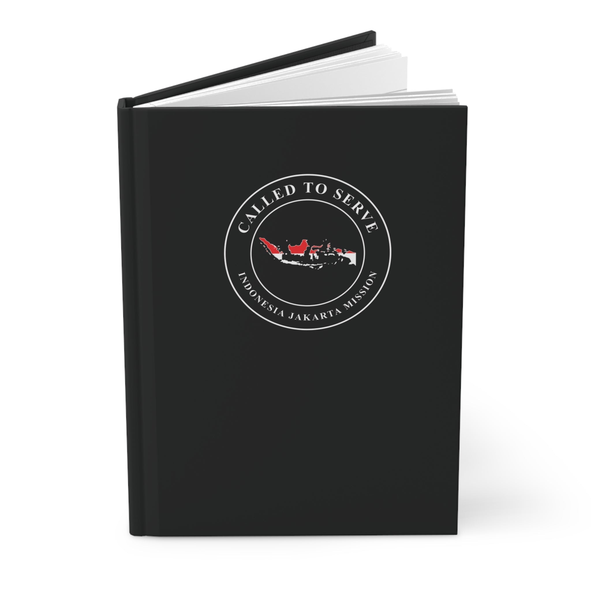 Indonesia Jakarta Mission Flag Map Called to Serve Black Hardcover Journal Matte - Latter-Day Saint LDS Missionary Gift - Book of Mormon