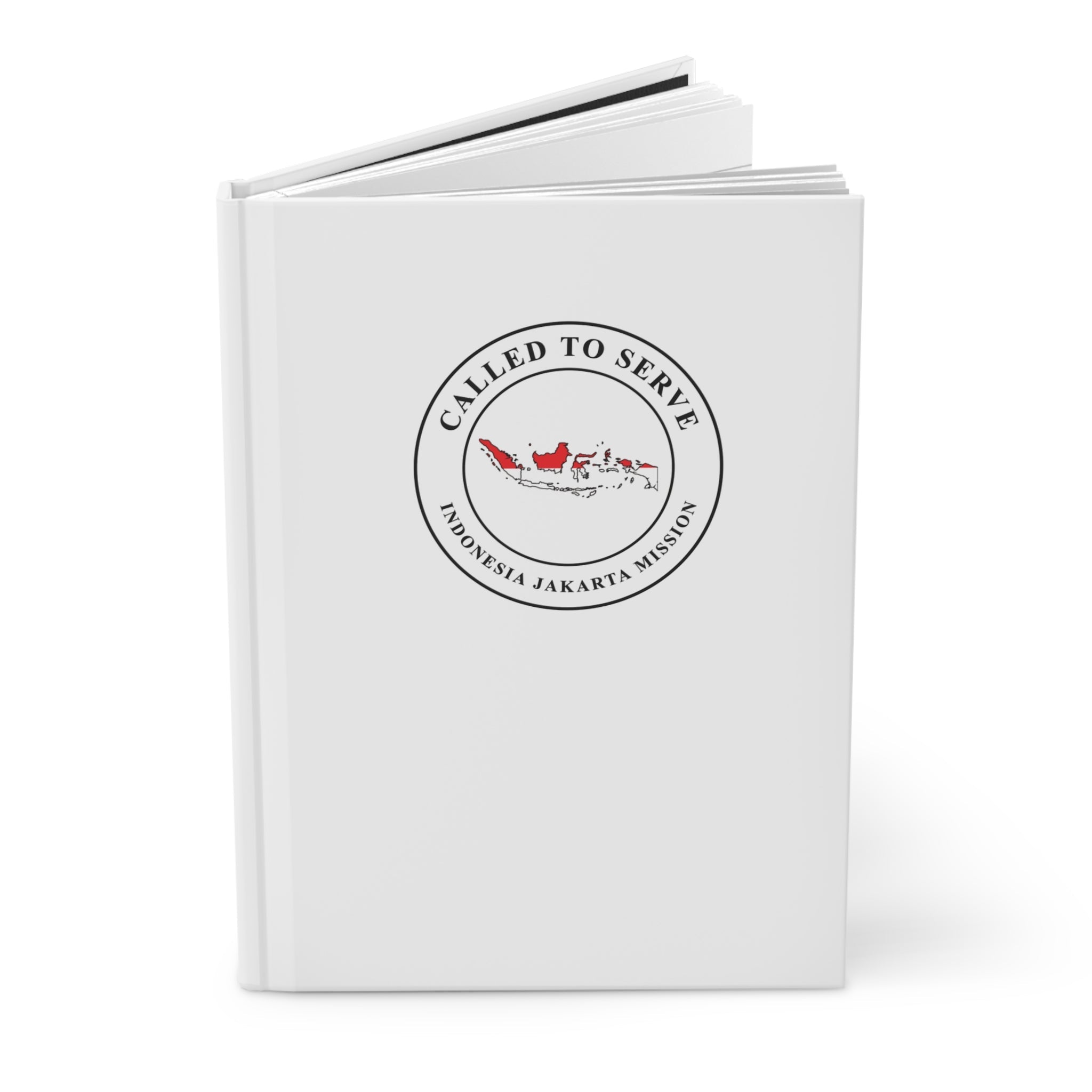 Indonesia Jakarta Mission Flag Map Called to Serve White Hardcover Journal Matte - Latter-Day Saint LDS Missionary Gift - Book of Mormon