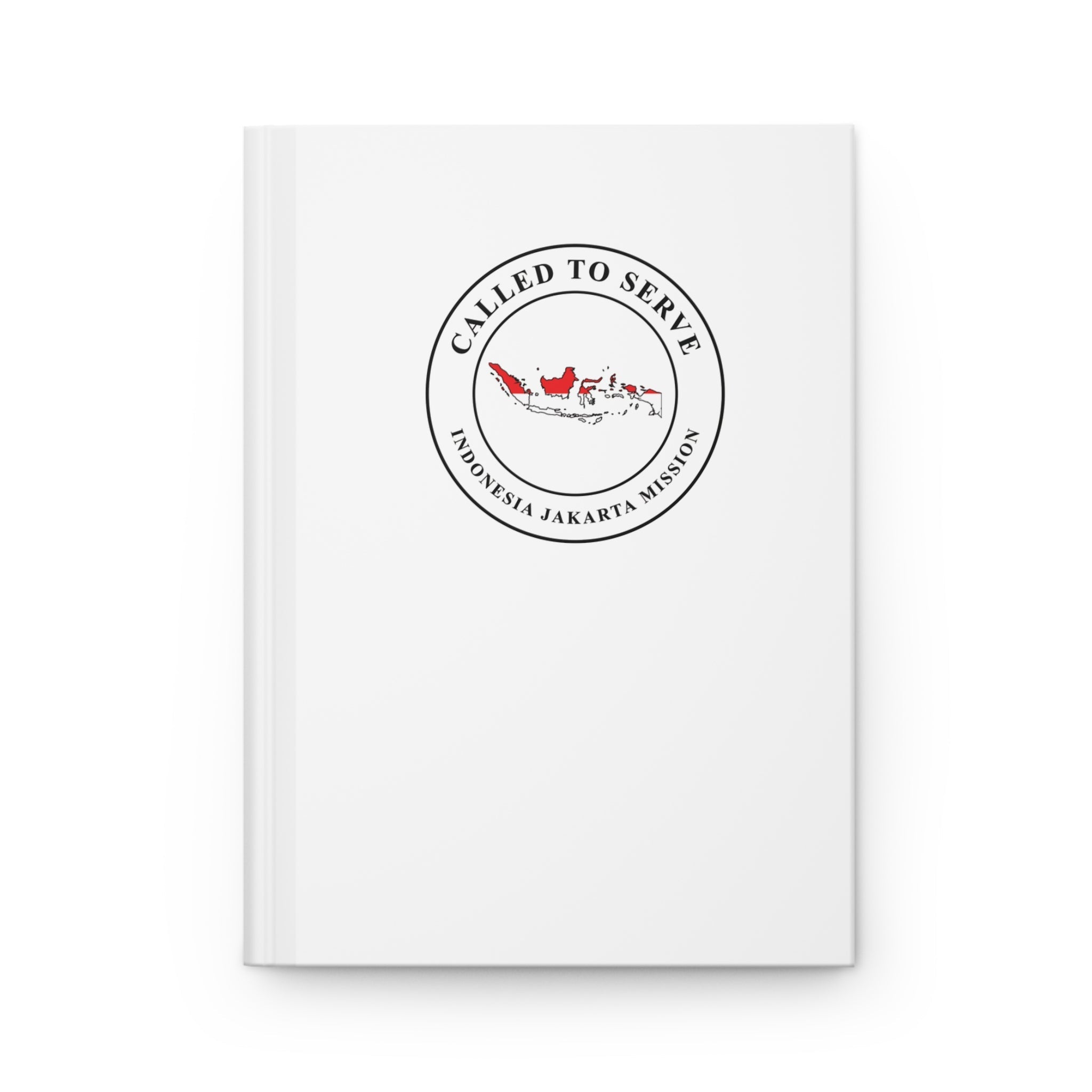 Indonesia Jakarta Mission Flag Map Called to Serve White Hardcover Journal Matte - Latter-Day Saint LDS Missionary Gift - Book of Mormon