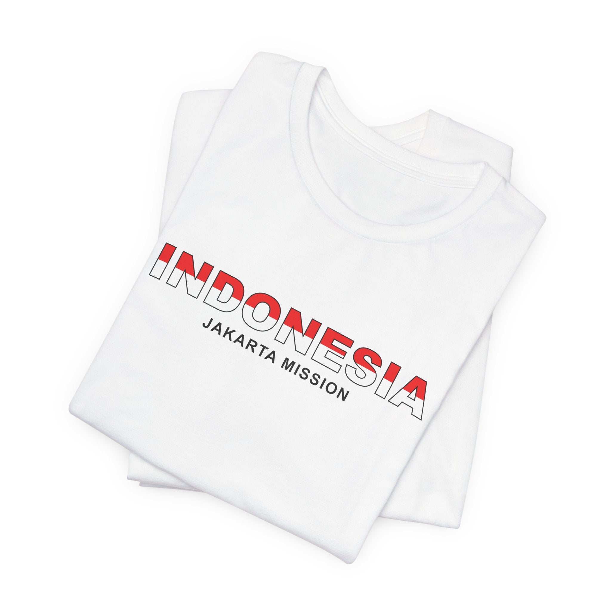 Indonesia Jakarta Mission Flag Title T-shirt - Mission Wishlist - LDS Missionary Gift Store