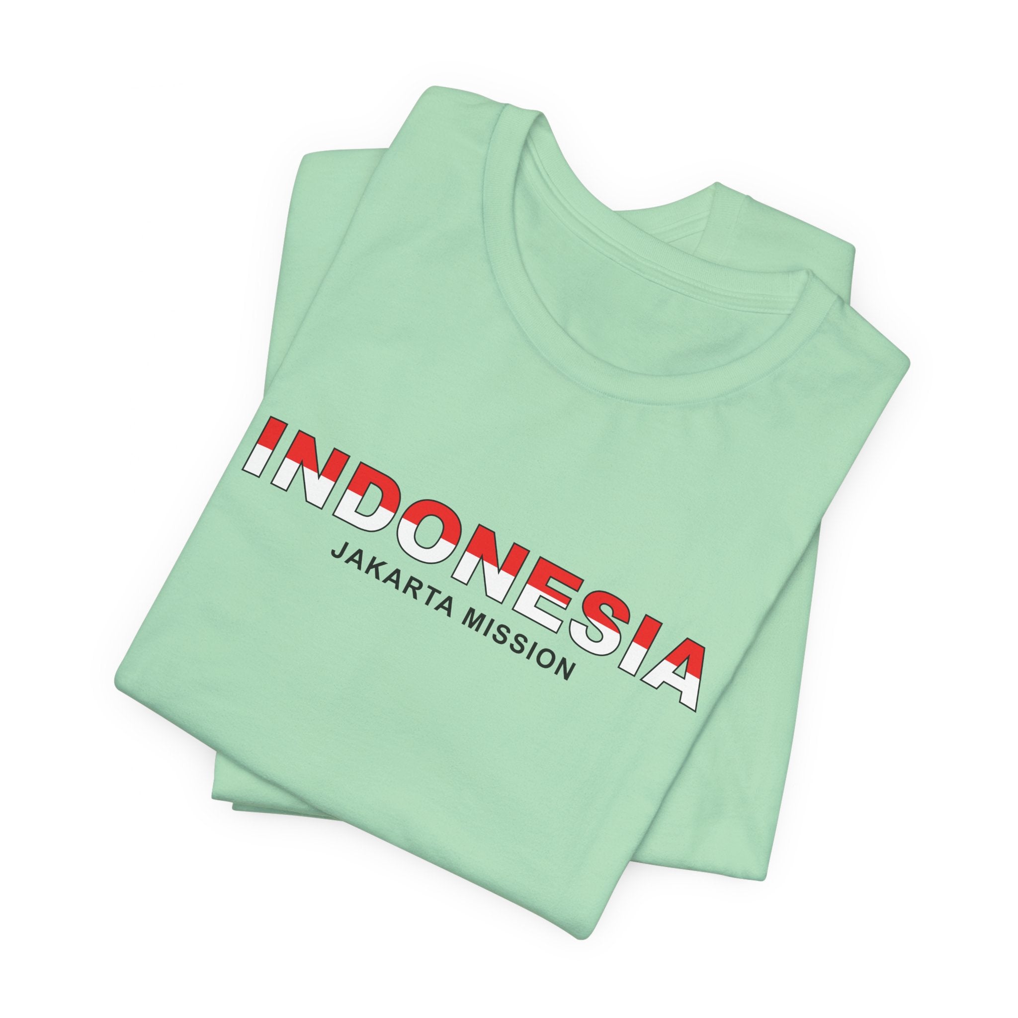 Indonesia Jakarta Mission Flag Title T-shirt - Mission Wishlist - LDS Missionary Gift Store