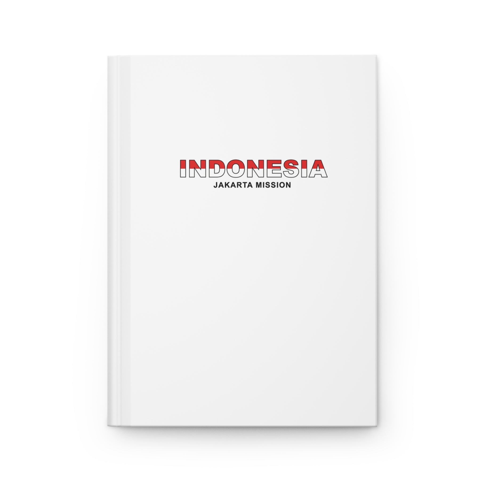Indonesia Jakarta Mission Flag Title White Hardcover Journal Matte - Latter-Day Saint LDS Missionary Gift - Book of Mormon