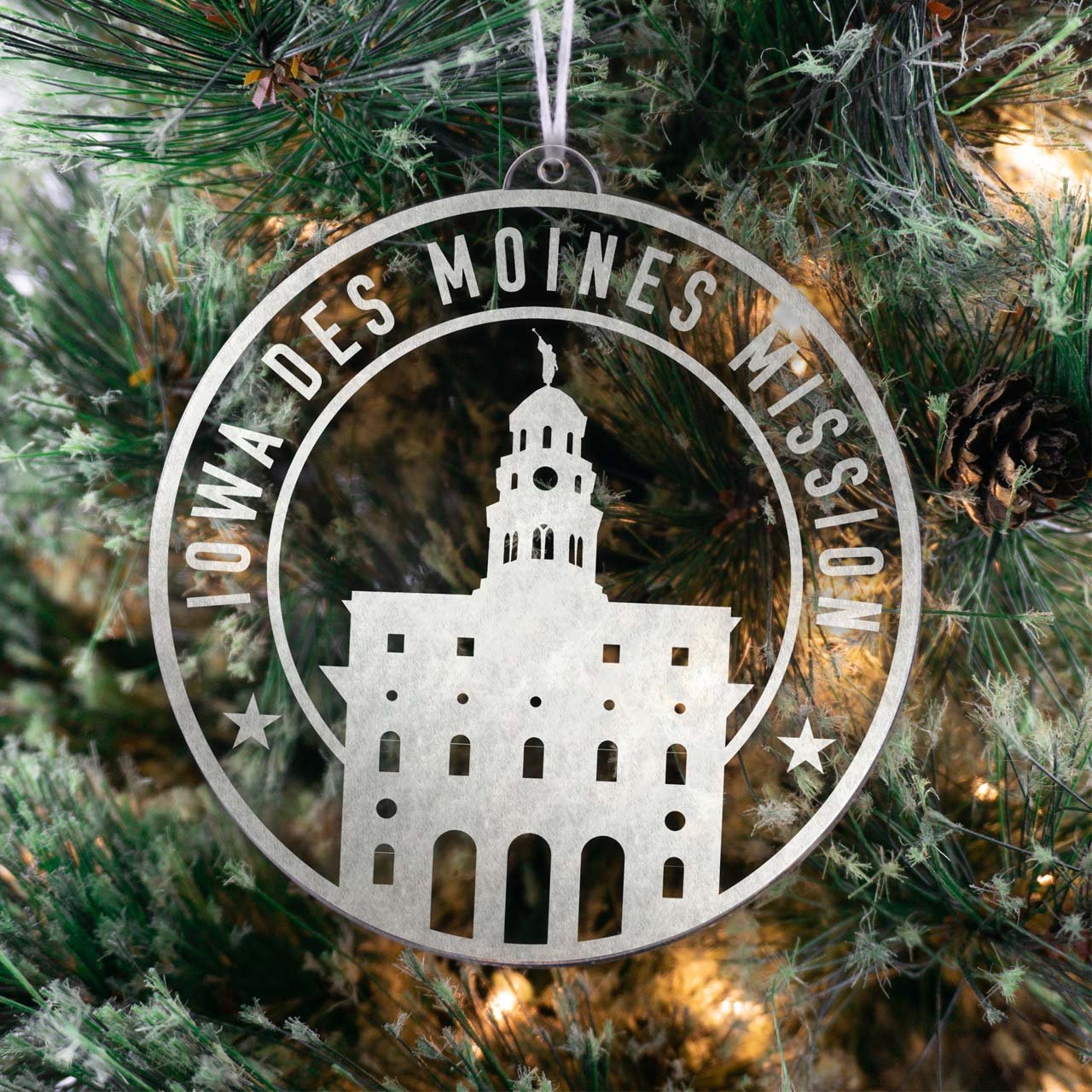Iowa Des Moines Mission Christmas Ornament - Latter-Day Saint LDS Missionary Gift - Book of Mormon