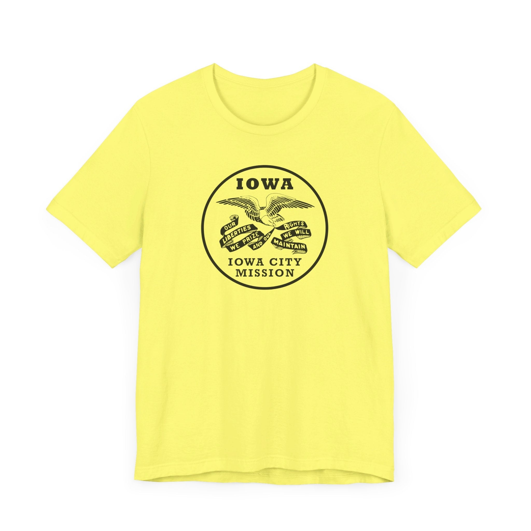 Iowa Iowa City Mission Circular Monochrome Logo T-Shirt - Mission Wishlist - LDS Missionary Gift Store