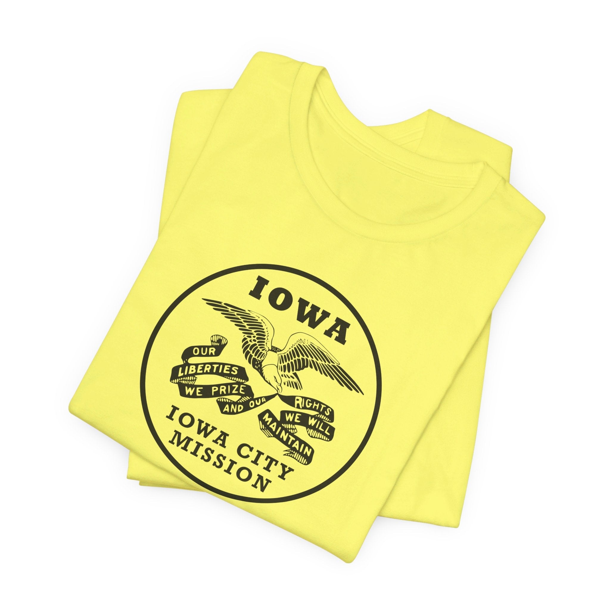 Iowa Iowa City Mission Circular Monochrome Logo T-Shirt - Mission Wishlist - LDS Missionary Gift Store
