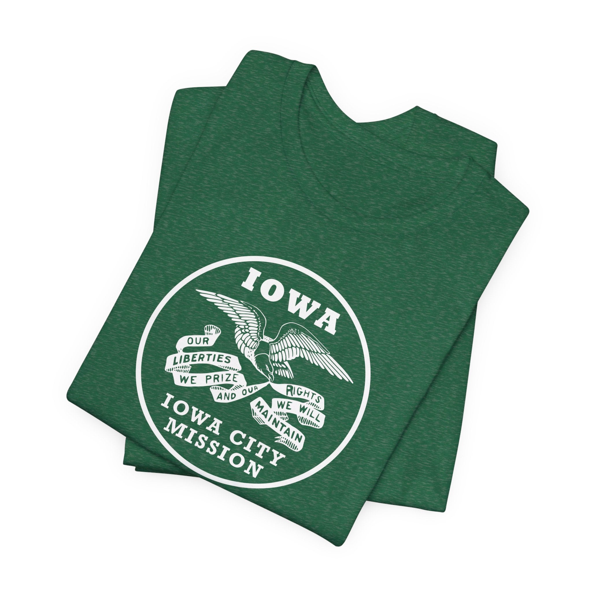 Iowa Iowa City Mission Circular Monochrome Logo T-Shirt - Mission Wishlist - LDS Missionary Gift Store