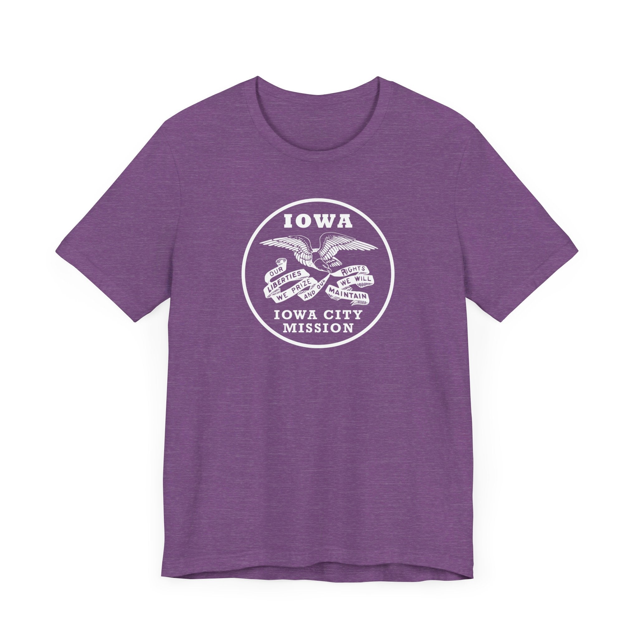 Iowa Iowa City Mission Circular Monochrome Logo T-Shirt - Mission Wishlist - LDS Missionary Gift Store