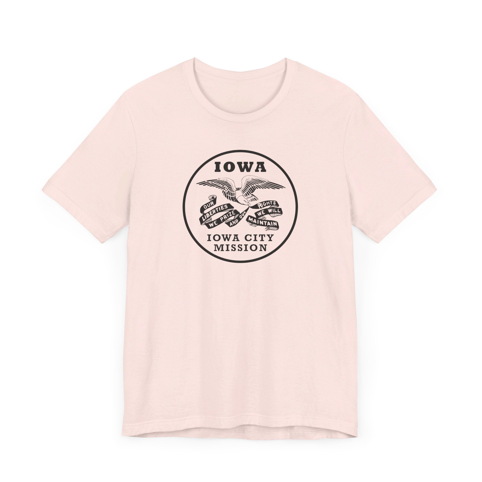 Iowa Iowa City Mission Circular Monochrome Logo T-Shirt - Mission Wishlist - LDS Missionary Gift Store