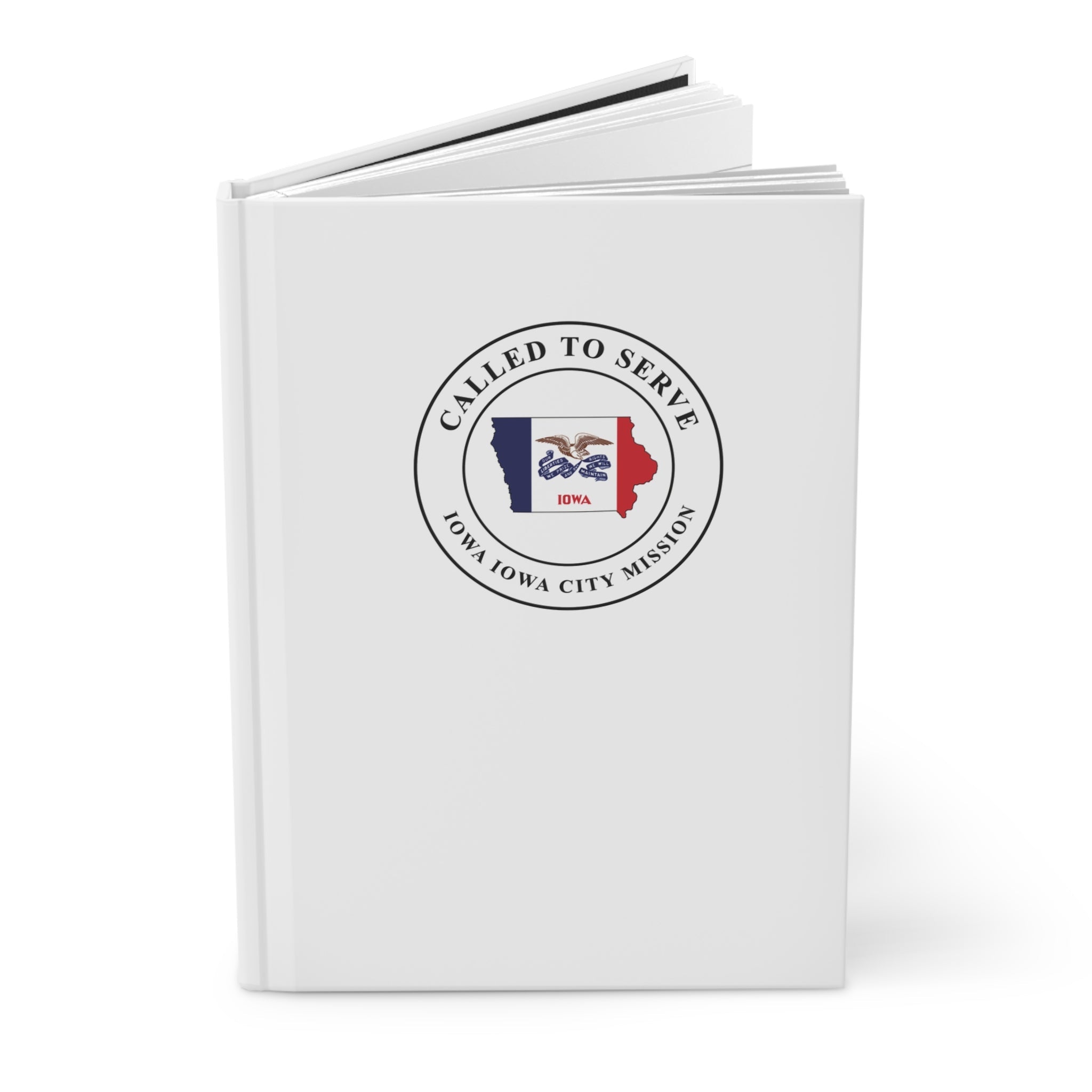 Iowa Iowa City Mission Flag Map Called to Serve White Hardcover Journal Matte - Mission Wishlist - LDS Missionary Gift Store