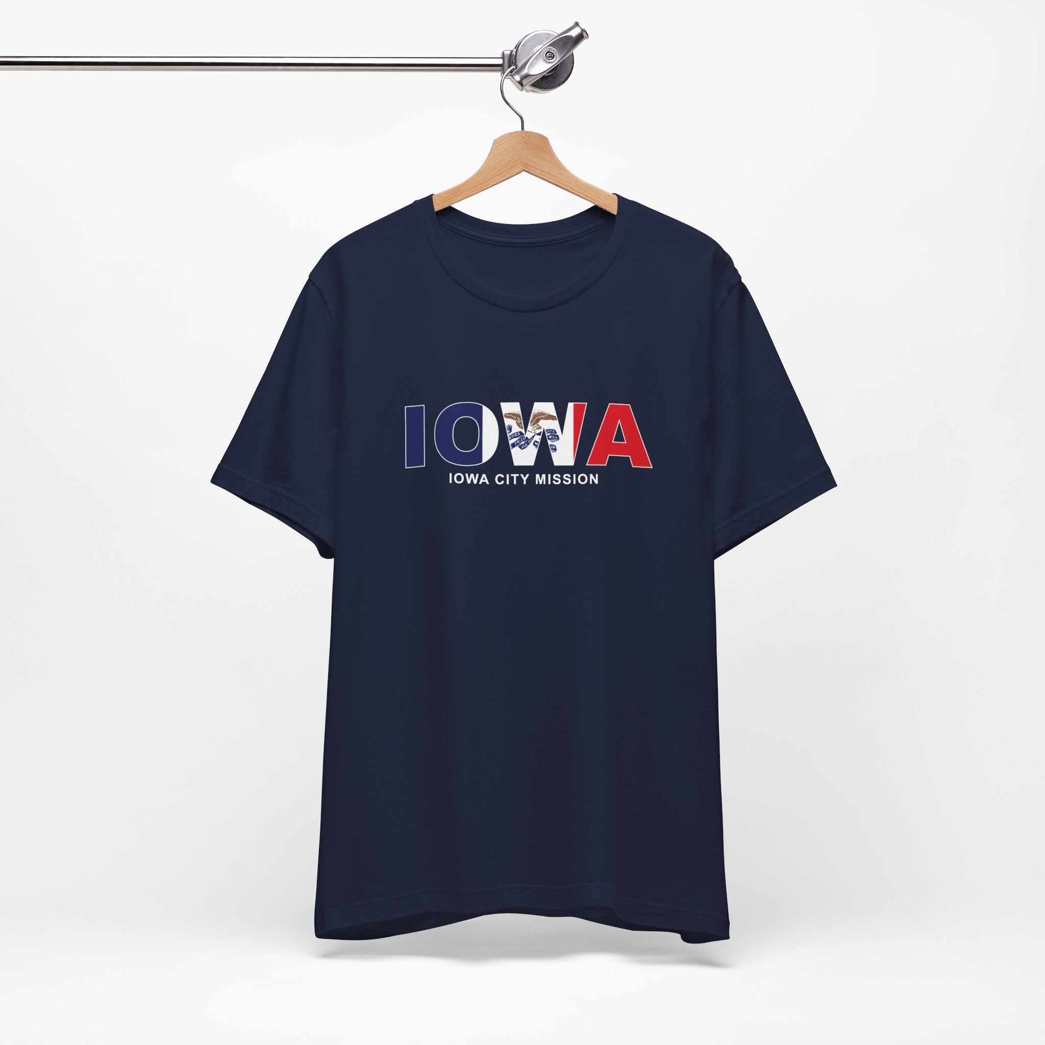 Iowa Iowa City Mission Flag Title T-shirt - Mission Wishlist - LDS Missionary Gift Store