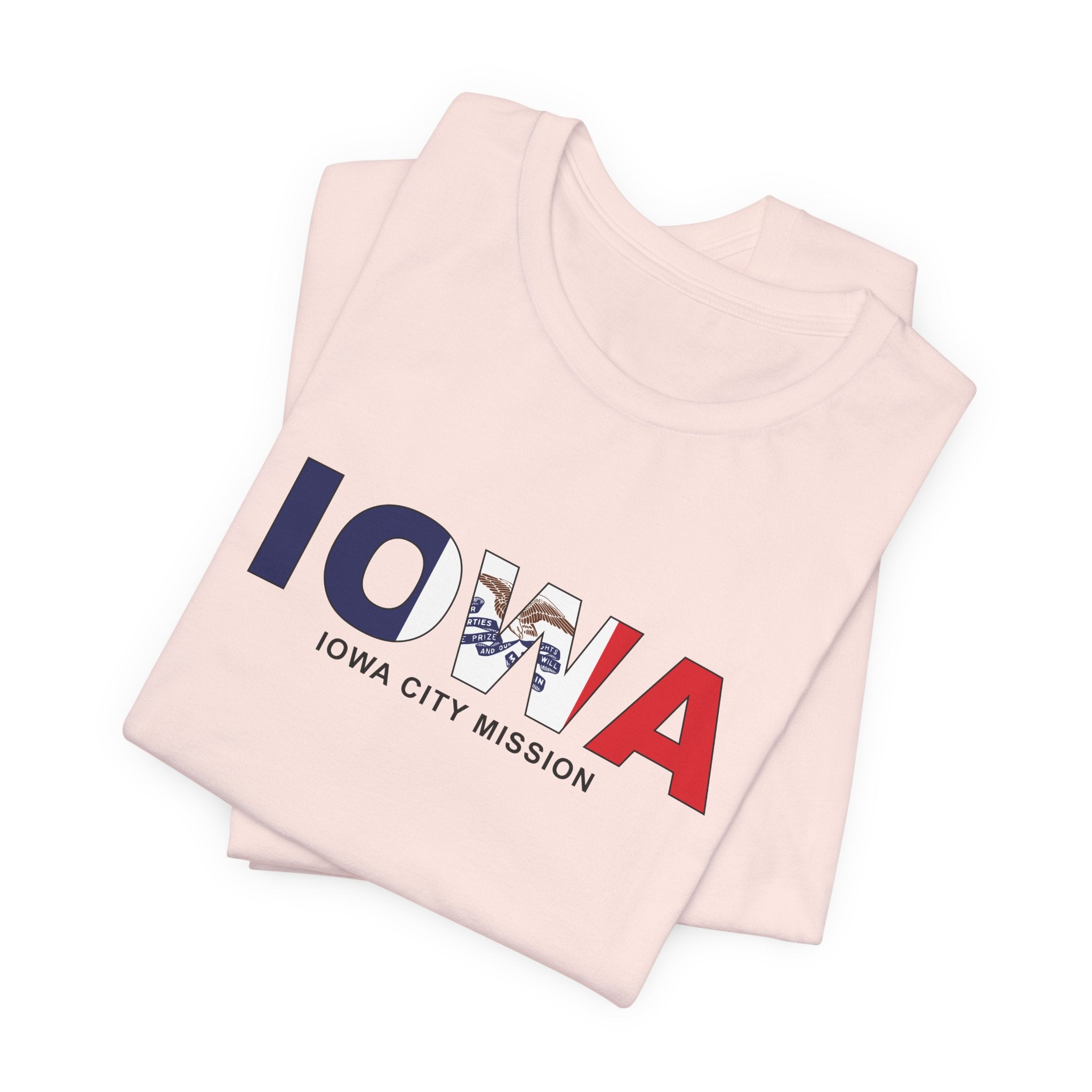 Iowa Iowa City Mission Flag Title T-shirt - Mission Wishlist - LDS Missionary Gift Store