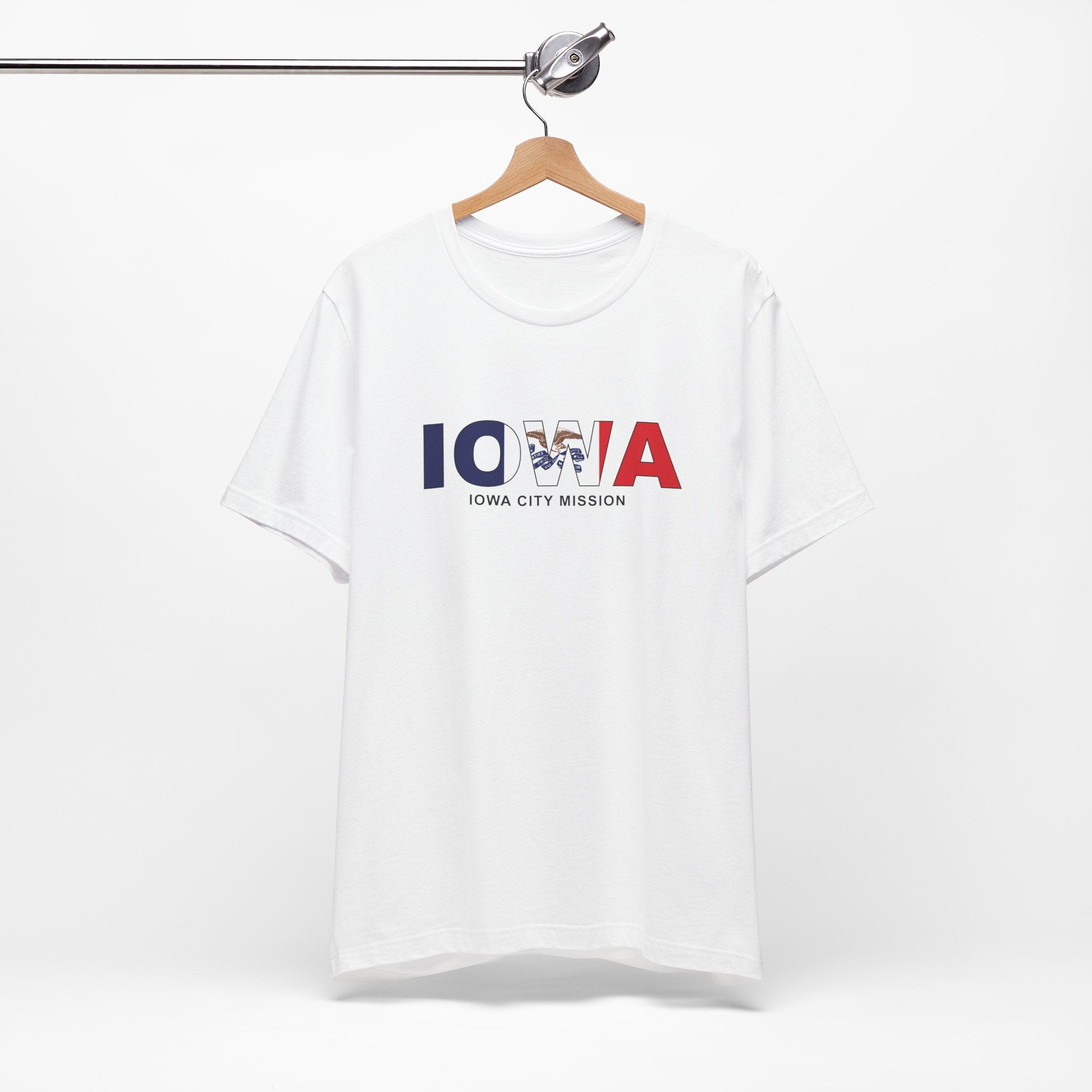 Iowa Iowa City Mission Flag Title T-shirt - Mission Wishlist - LDS Missionary Gift Store