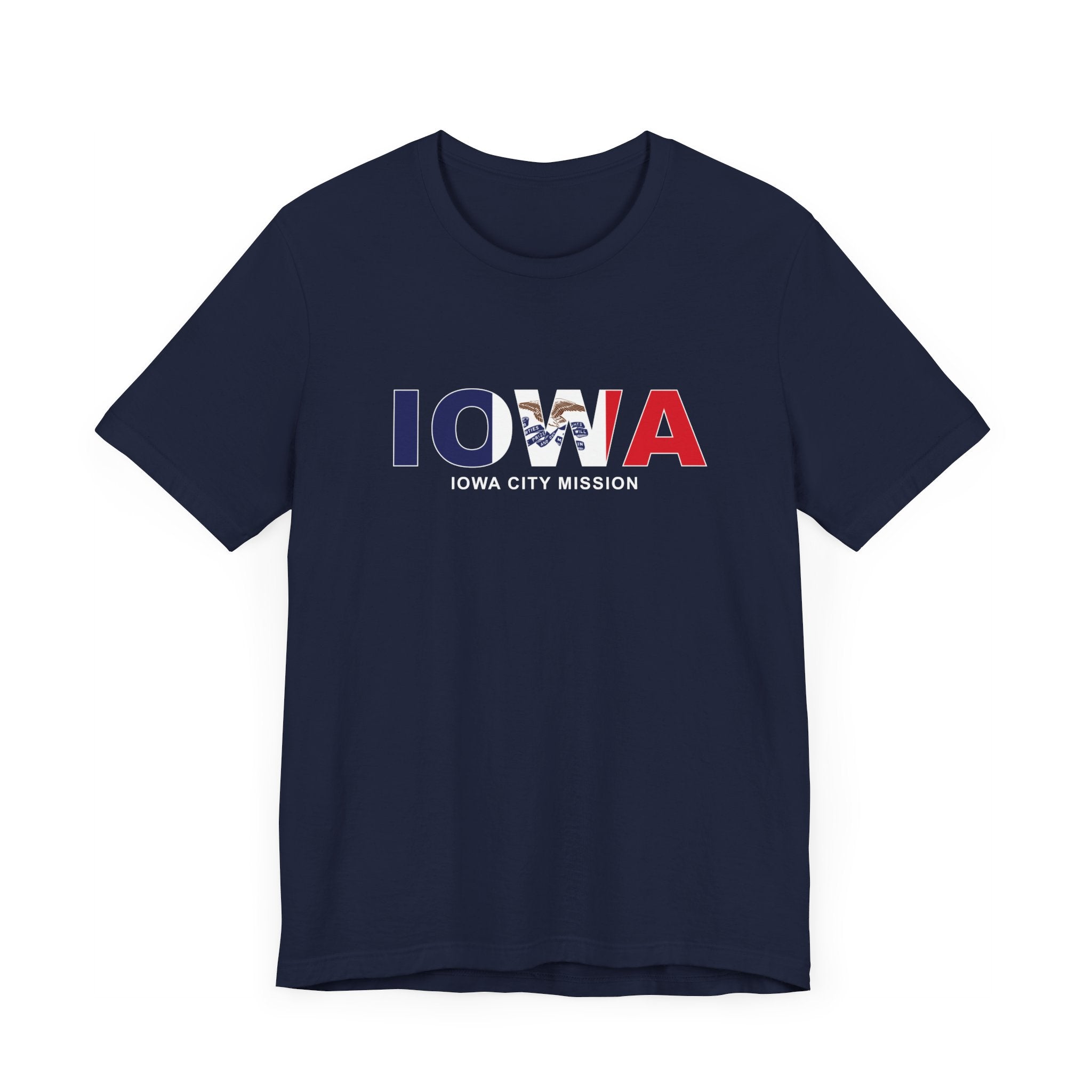Iowa Iowa City Mission Flag Title T-shirt - Mission Wishlist - LDS Missionary Gift Store
