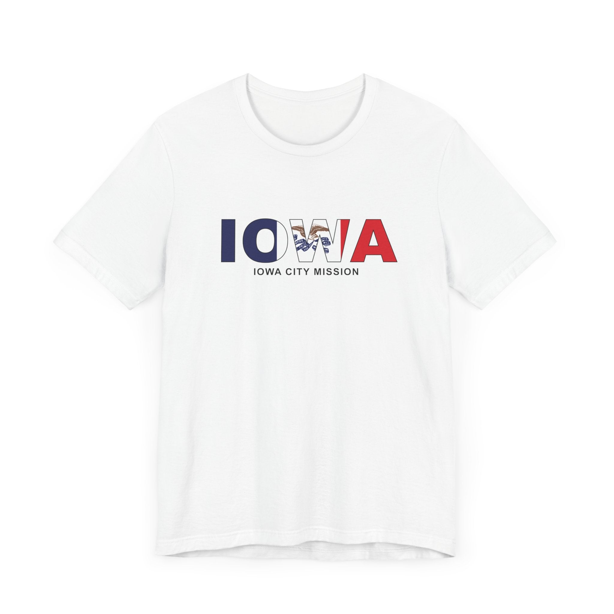 Iowa Iowa City Mission Flag Title T-shirt - Mission Wishlist - LDS Missionary Gift Store