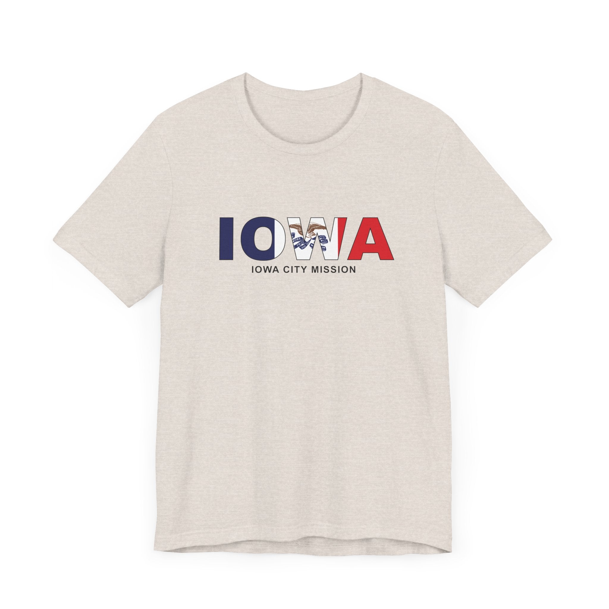 Iowa Iowa City Mission Flag Title T-shirt - Mission Wishlist - LDS Missionary Gift Store