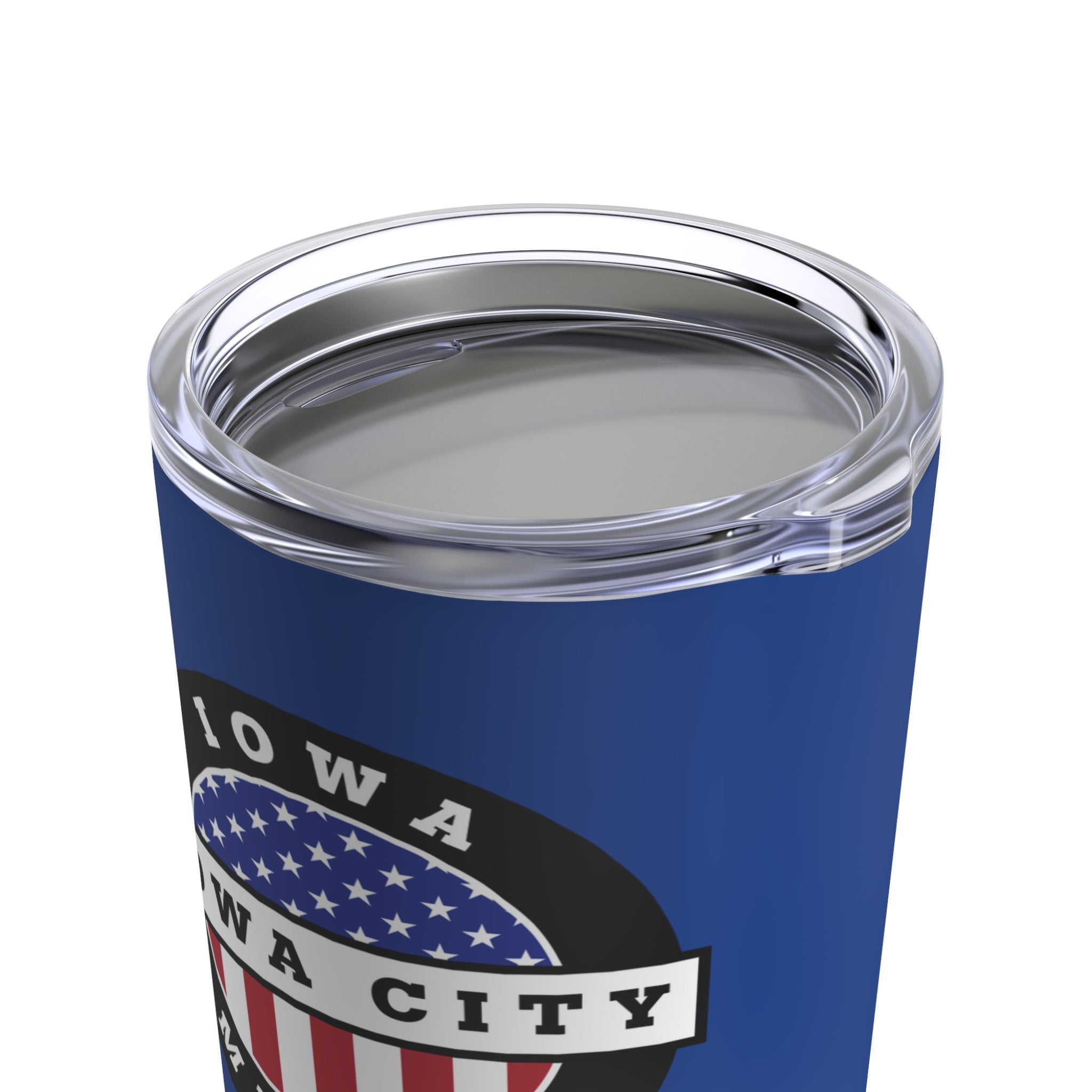 Iowa Iowa City Mission USA Flag Logo Tumbler 20oz Blue - Mission Wishlist - LDS Missionary Gift Store
