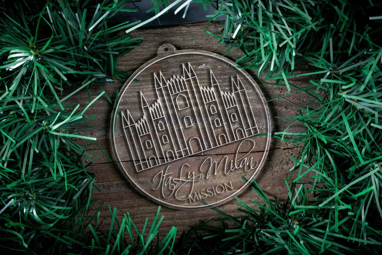 Italy Milan Mission Christmas Ornament - Latter-Day Saint LDS Missionary Gift - Book of Mormon
