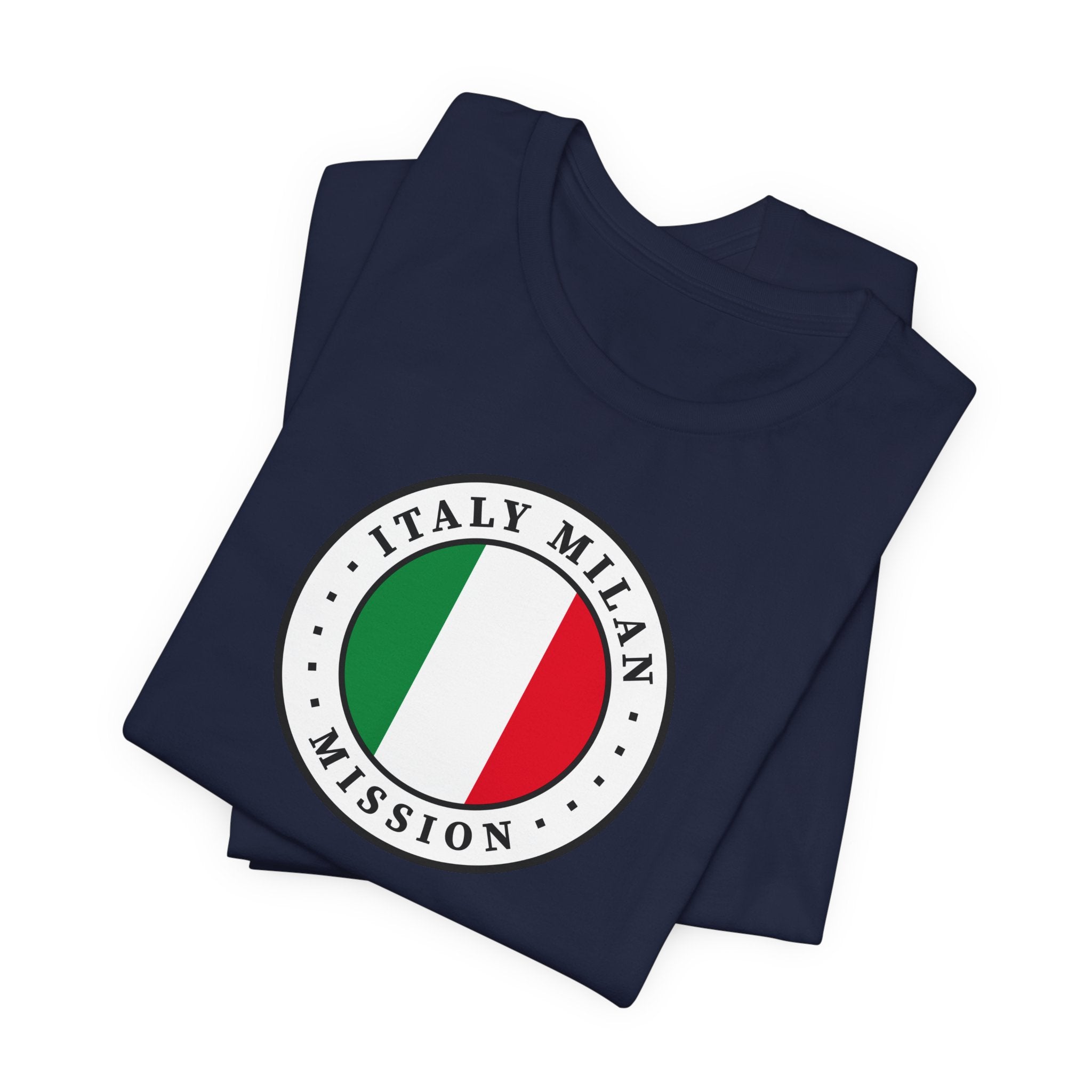 Italy Milan Mission Flag Logo (White Border) T-shirt - Mission Wishlist - LDS Missionary Gift Store