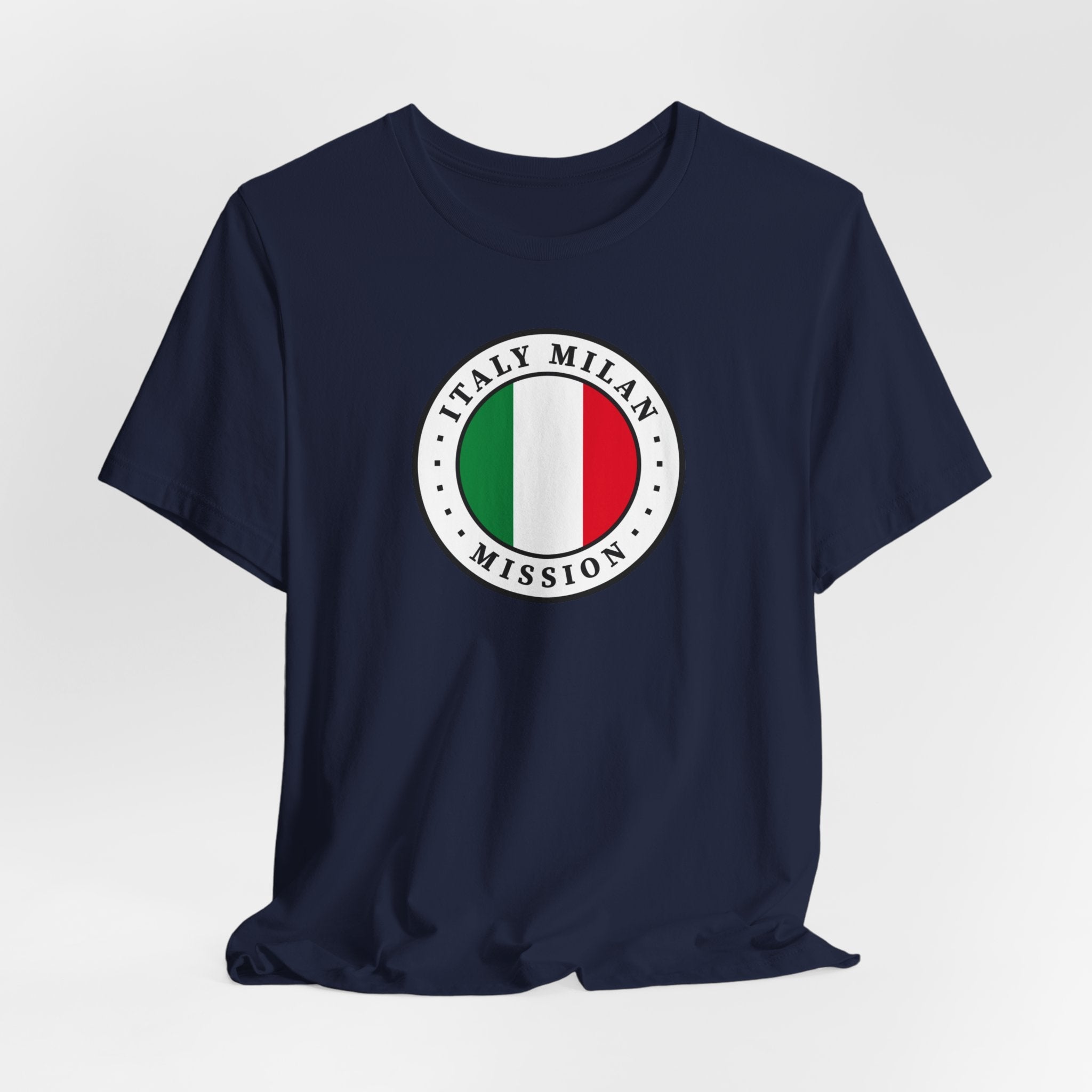 Italy Milan Mission Flag Logo (White Border) T-shirt - Mission Wishlist - LDS Missionary Gift Store