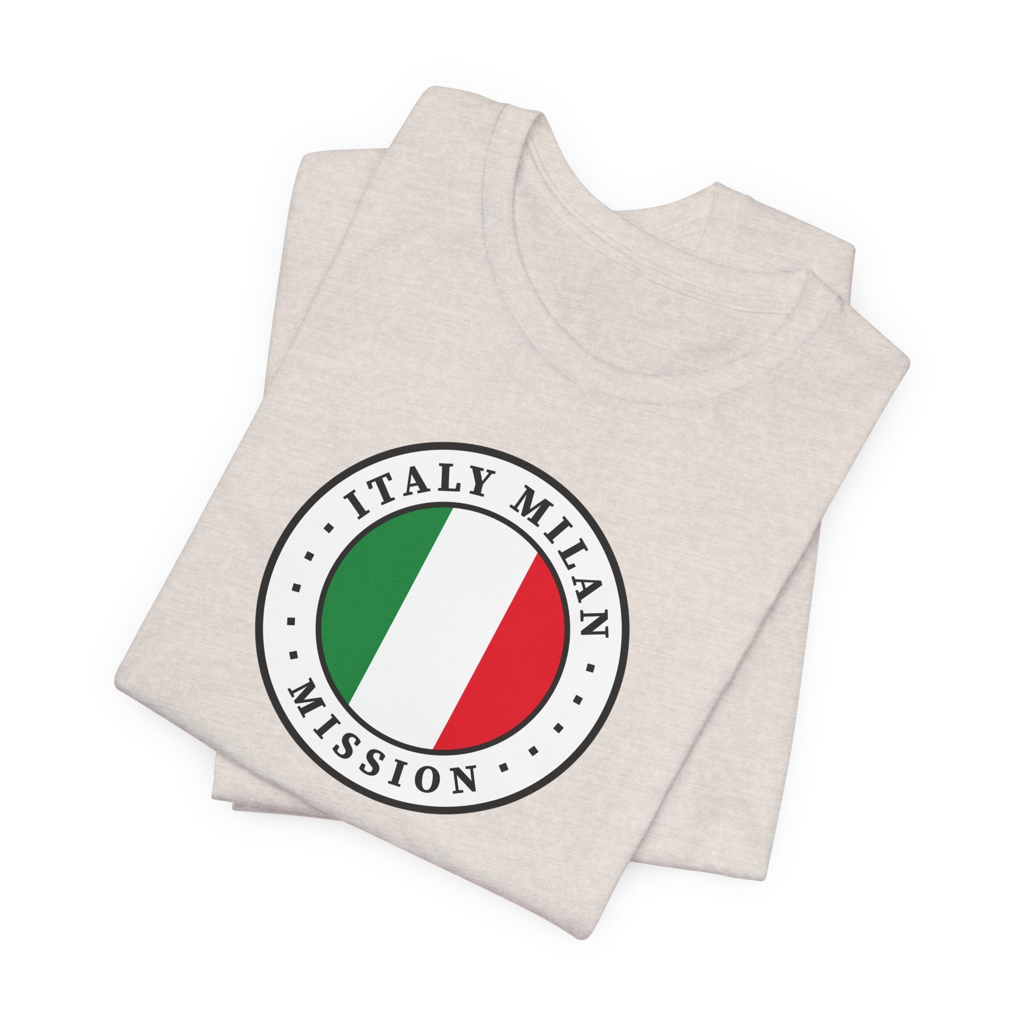 Italy Milan Mission Flag Logo (White Border) T-shirt - Mission Wishlist - LDS Missionary Gift Store