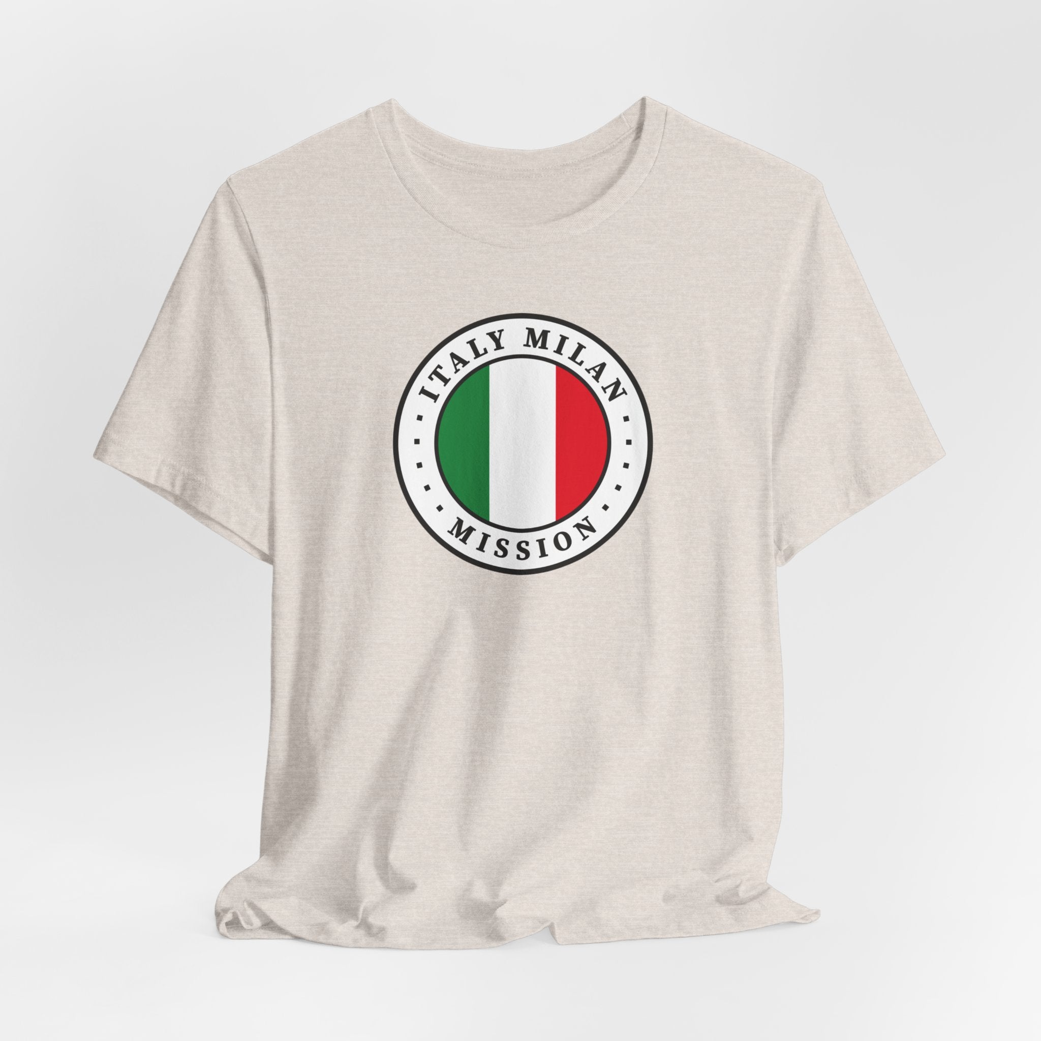 Italy Milan Mission Flag Logo (White Border) T-shirt - Mission Wishlist - LDS Missionary Gift Store