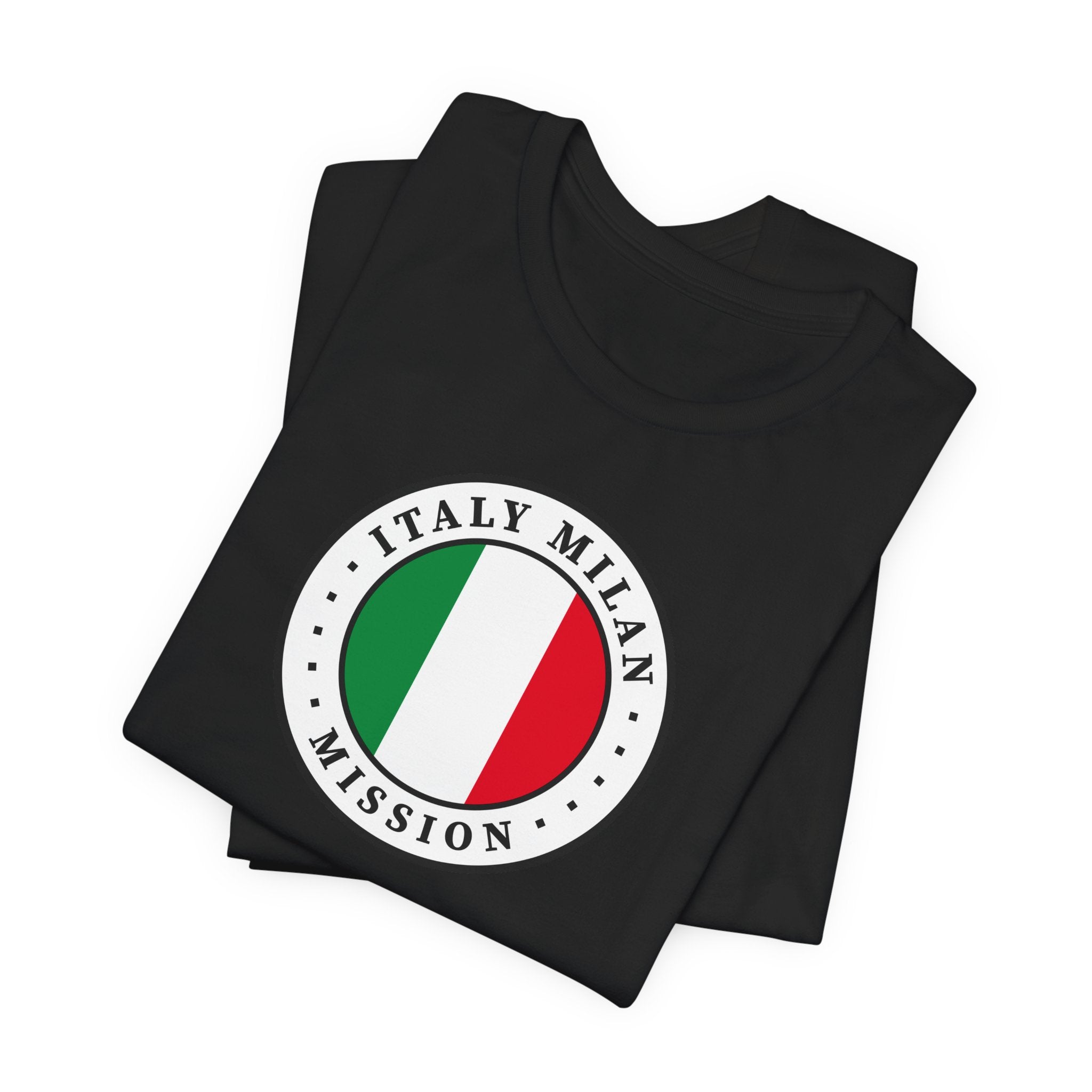 Italy Milan Mission Flag Logo (White Border) T-shirt - Mission Wishlist - LDS Missionary Gift Store