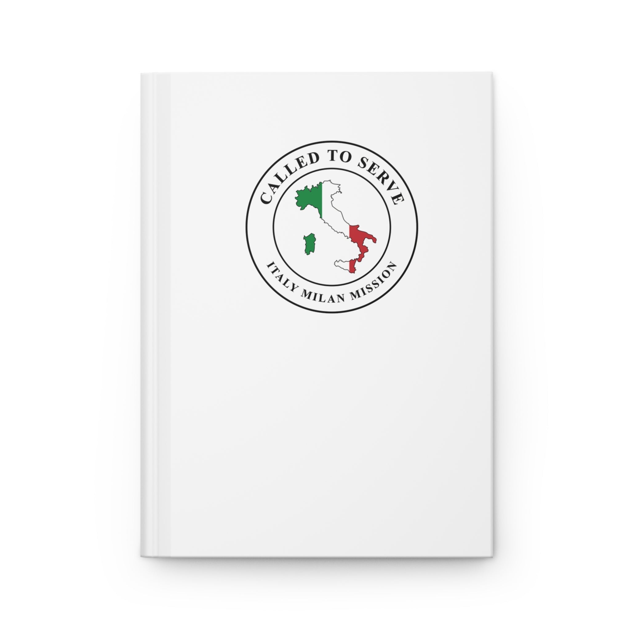 Italy Milan Mission Flag Map Called to Serve White Hardcover Journal Matte - Mission Wishlist - LDS Missionary Gift Store