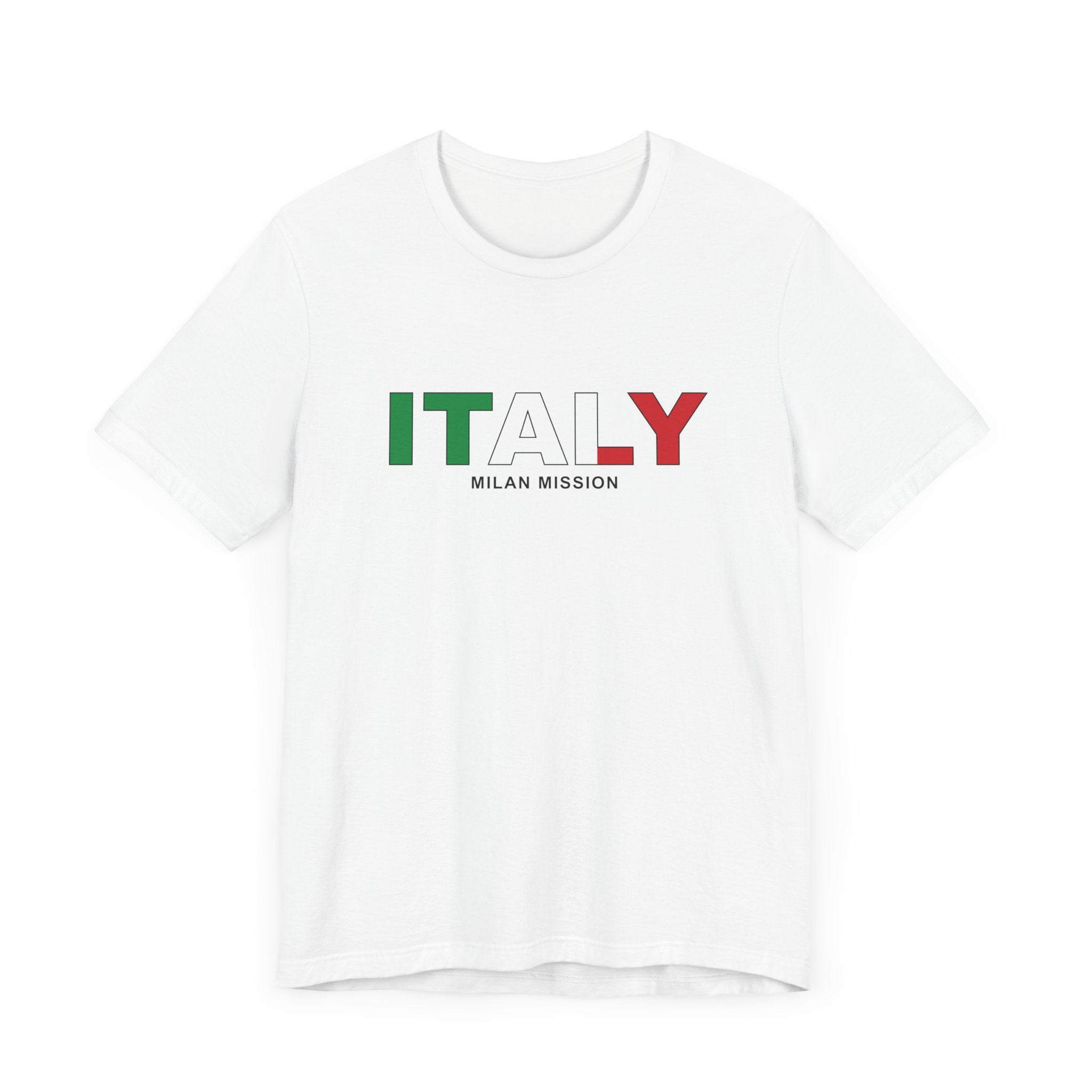 Italy Milan Mission Flag Title T-shirt - Mission Wishlist - LDS Missionary Gift Store