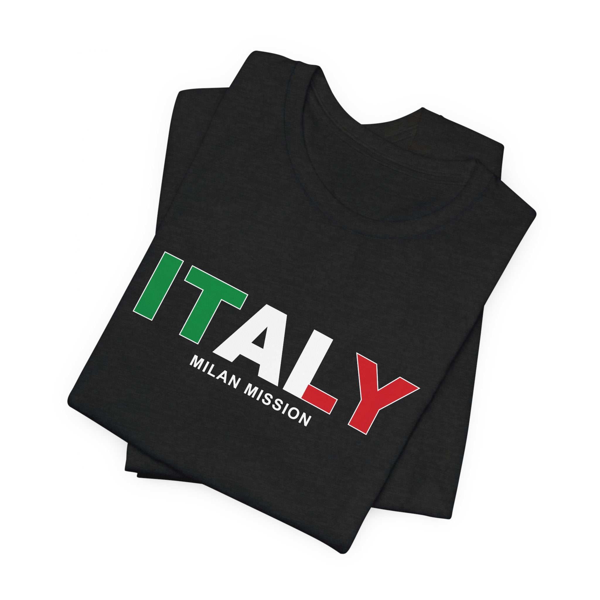 Italy Milan Mission Flag Title T-shirt - Mission Wishlist - LDS Missionary Gift Store