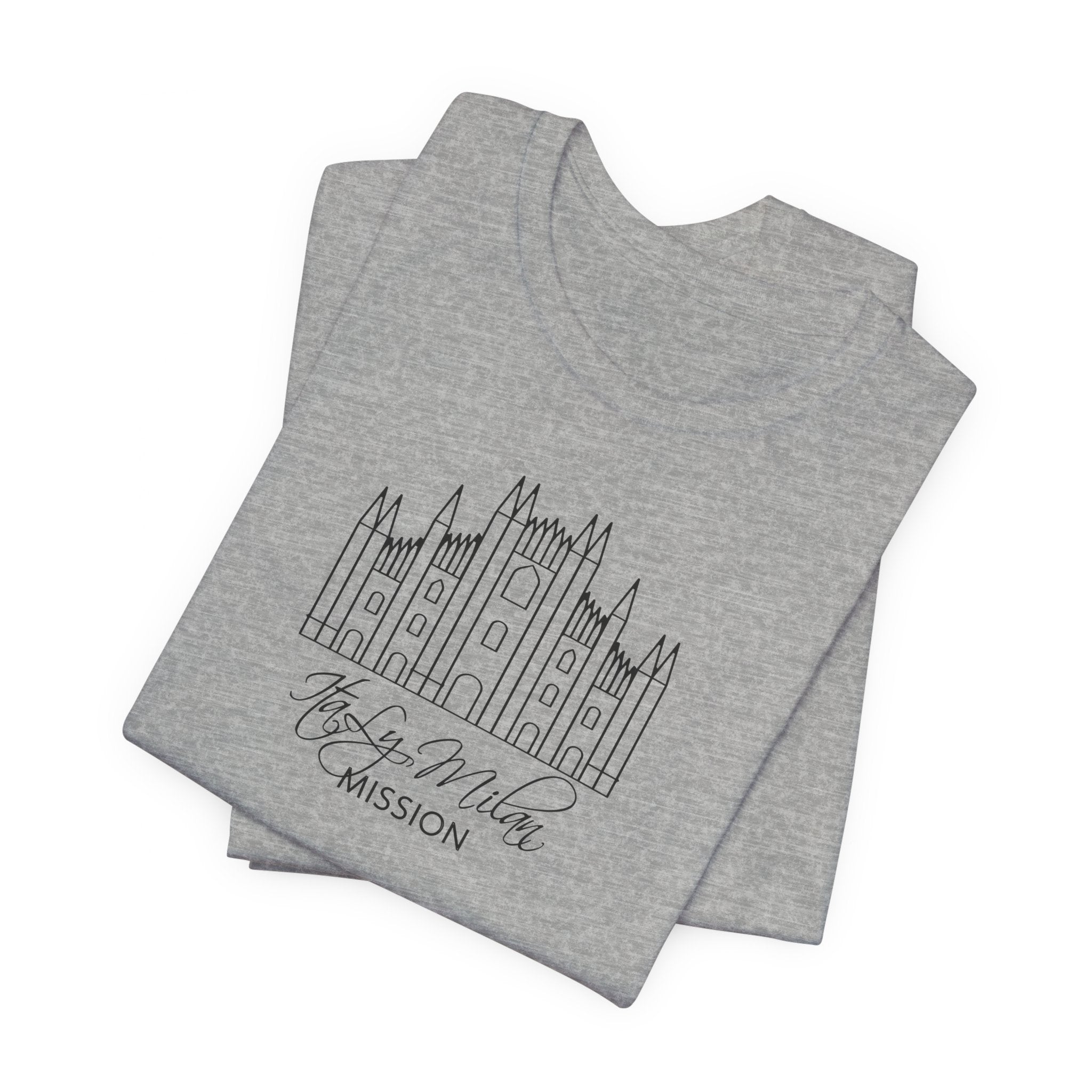 Italy Milan Mission Monochrome Logo T-Shirt - Mission Wishlist - LDS Missionary Gift Store