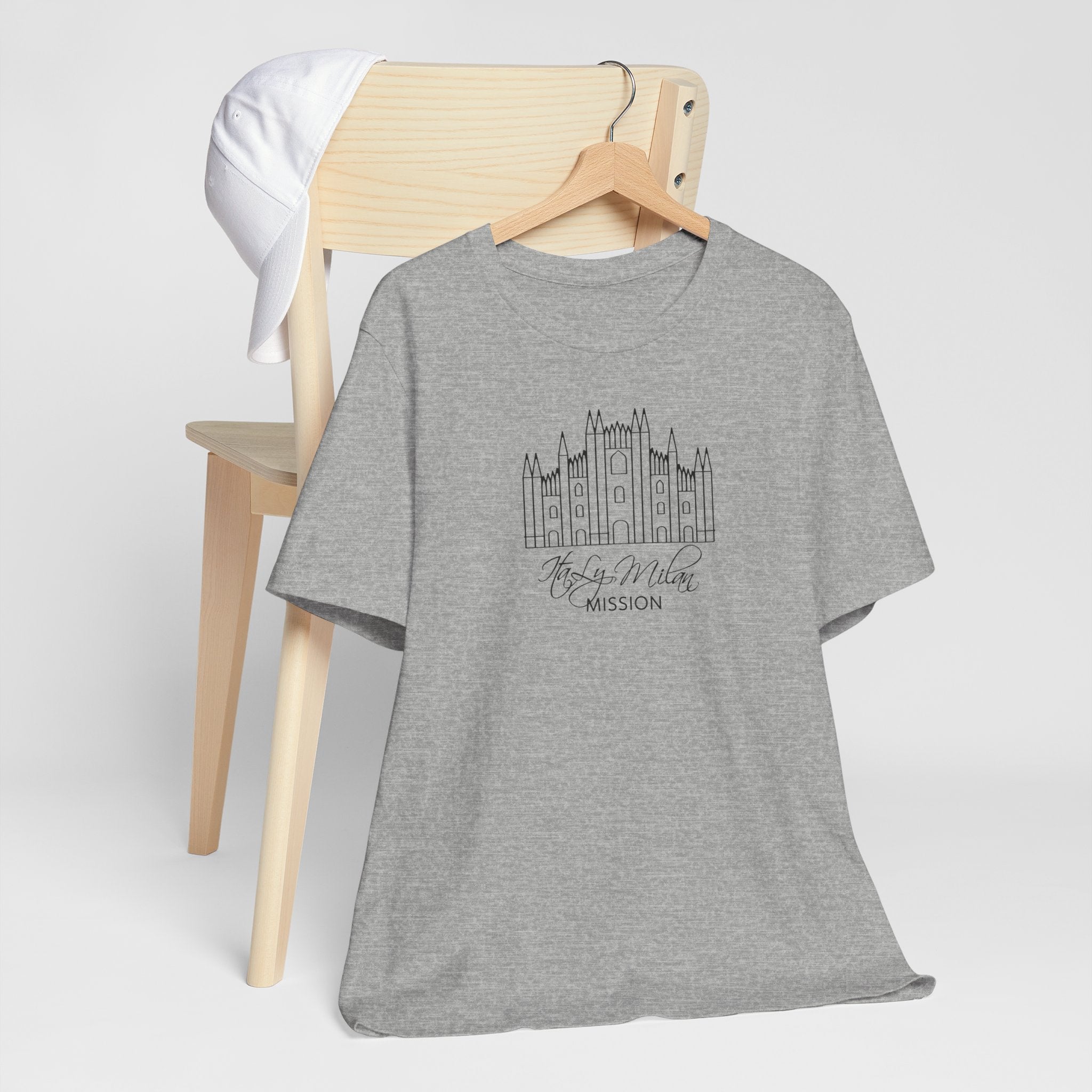 Italy Milan Mission Monochrome Logo T-Shirt - Mission Wishlist - LDS Missionary Gift Store