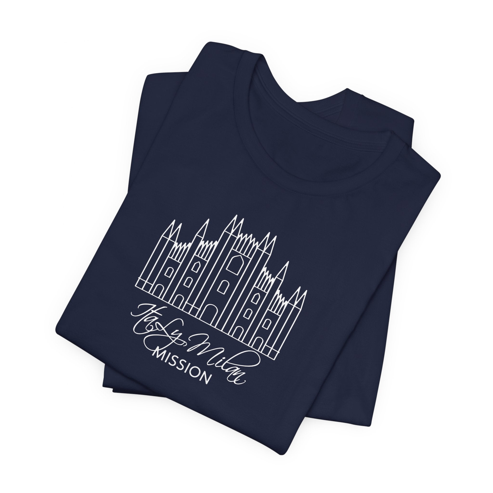 Italy Milan Mission Monochrome Logo T-Shirt - Mission Wishlist - LDS Missionary Gift Store