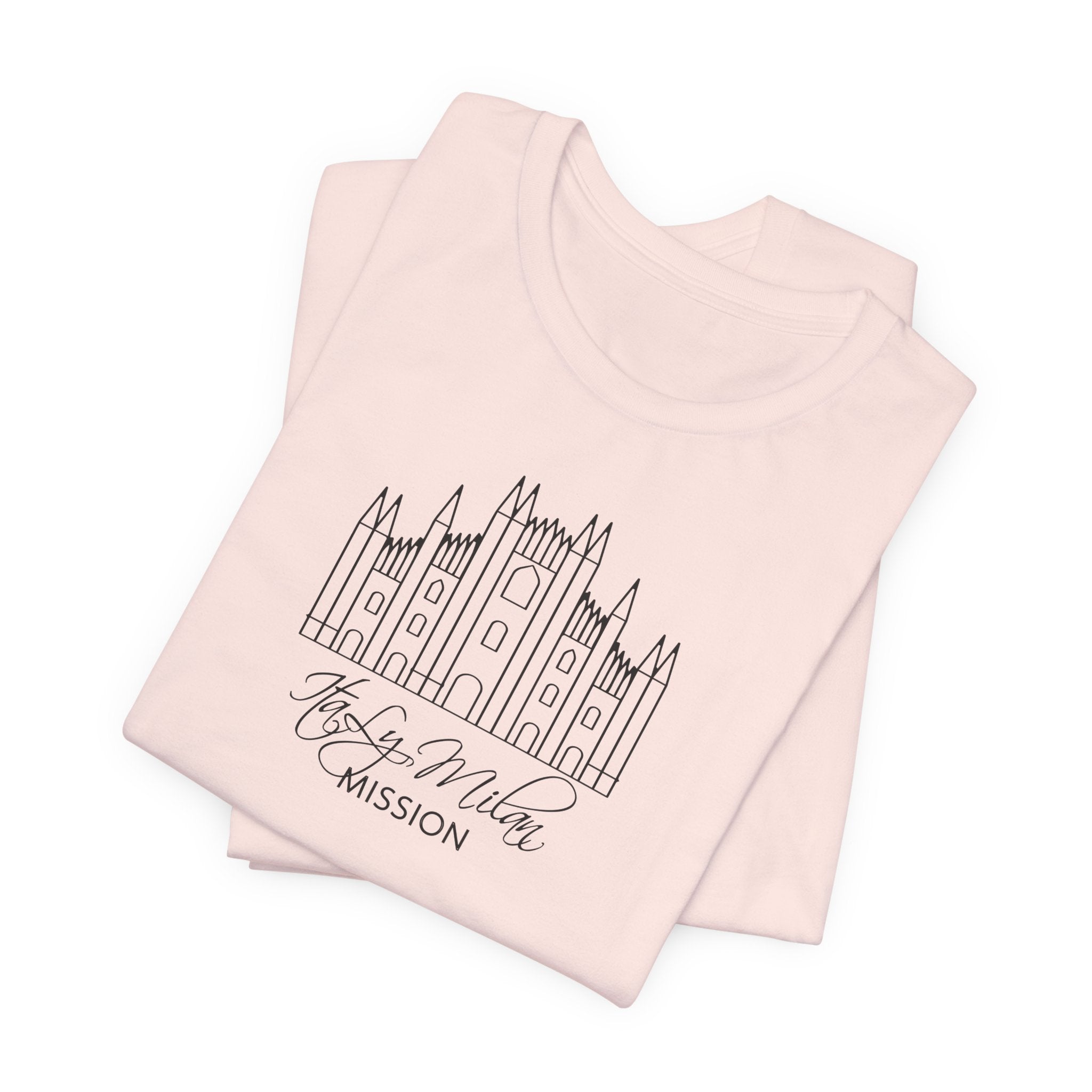 Italy Milan Mission Monochrome Logo T-Shirt - Mission Wishlist - LDS Missionary Gift Store