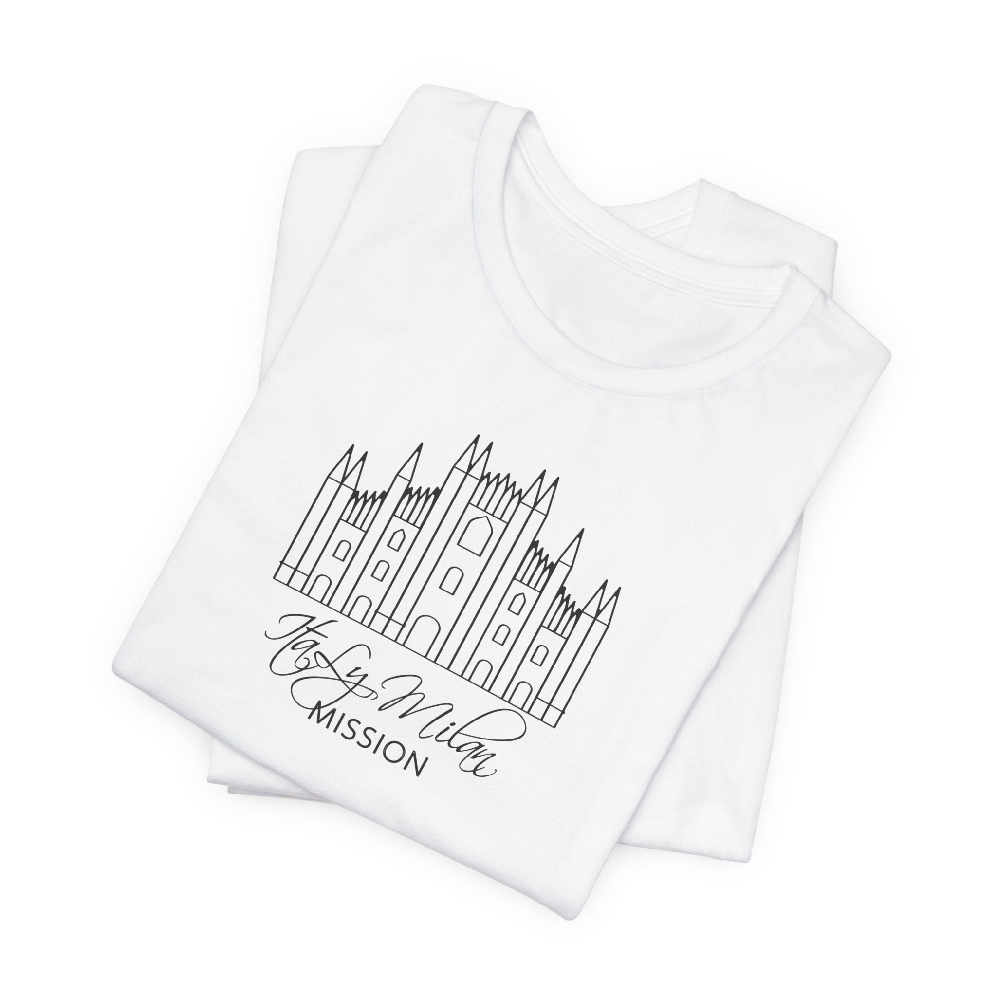 Italy Milan Mission Monochrome Logo T-Shirt - Mission Wishlist - LDS Missionary Gift Store