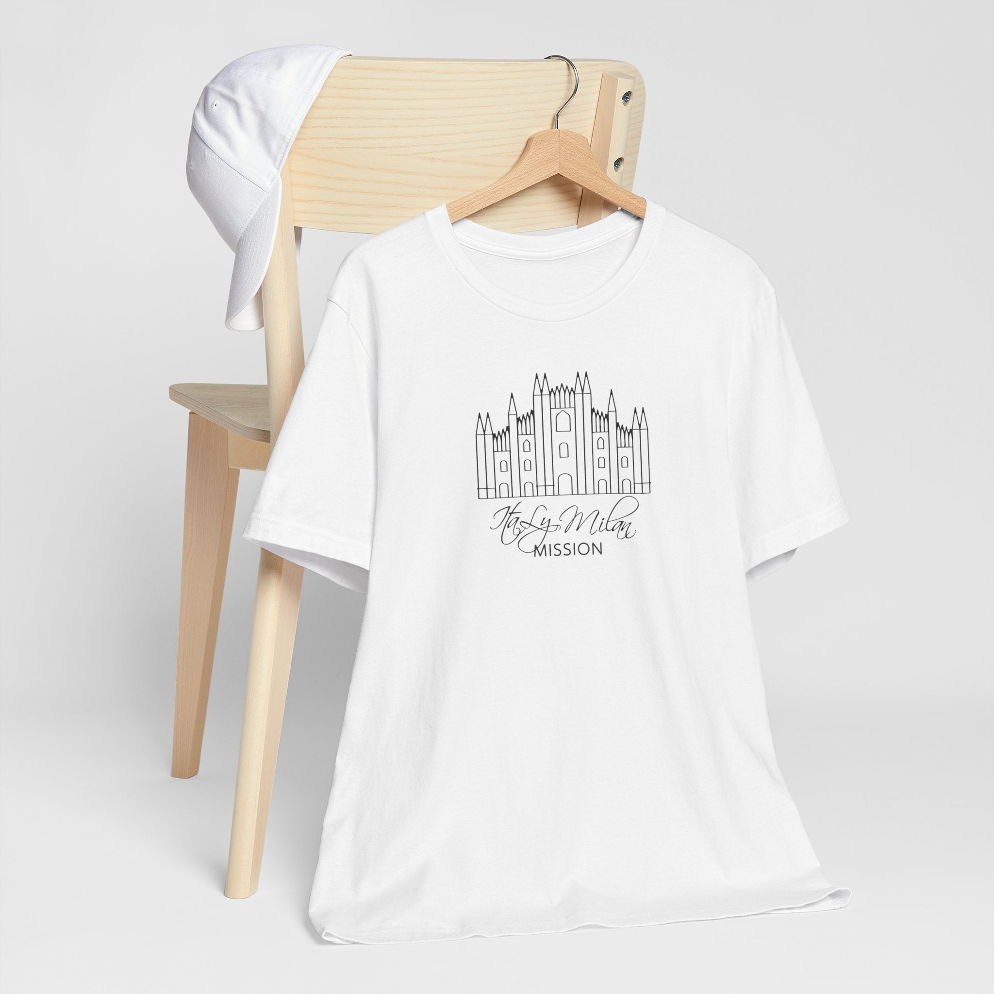 Italy Milan Mission Monochrome Logo T-Shirt - Mission Wishlist - LDS Missionary Gift Store