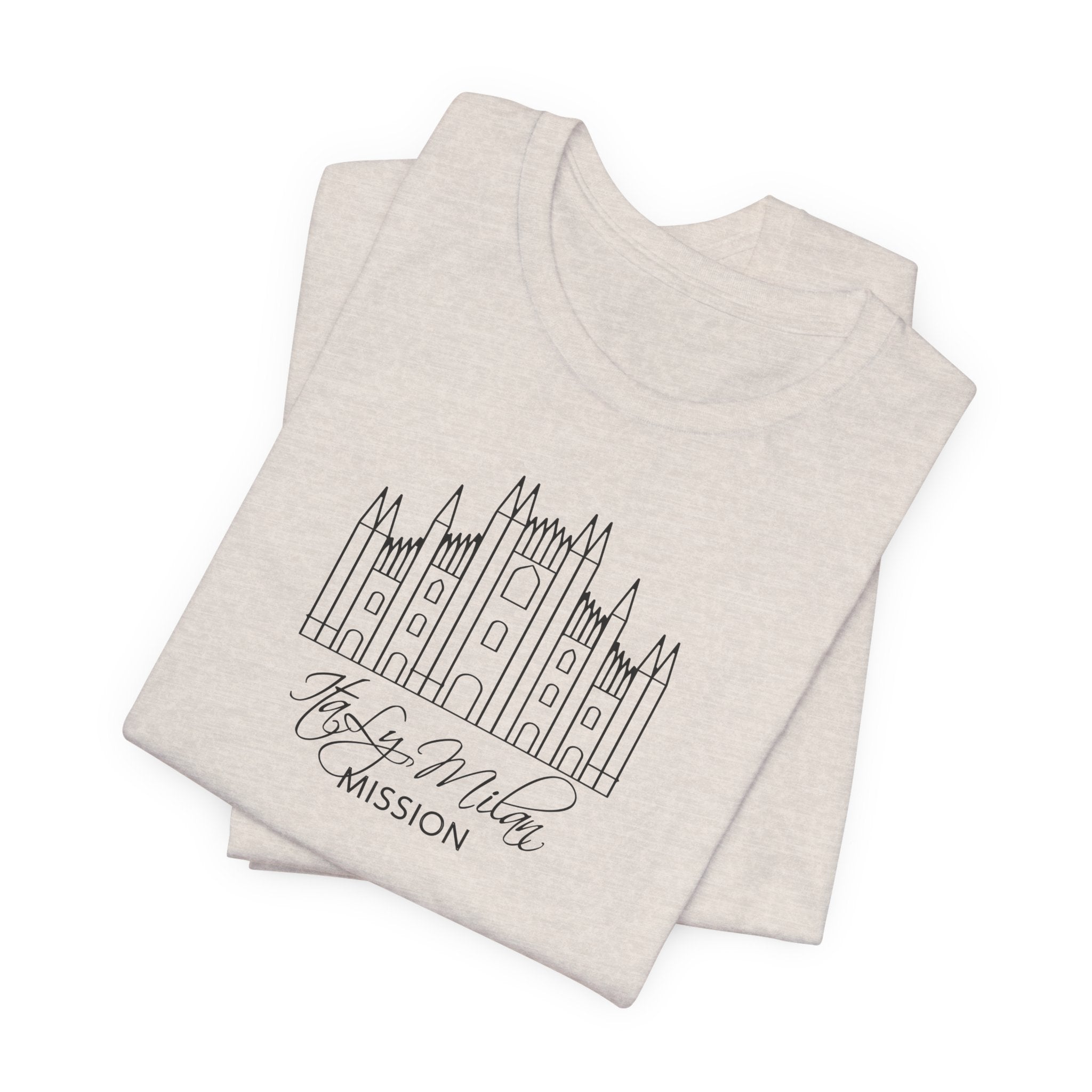 Italy Milan Mission Monochrome Logo T-Shirt - Mission Wishlist - LDS Missionary Gift Store
