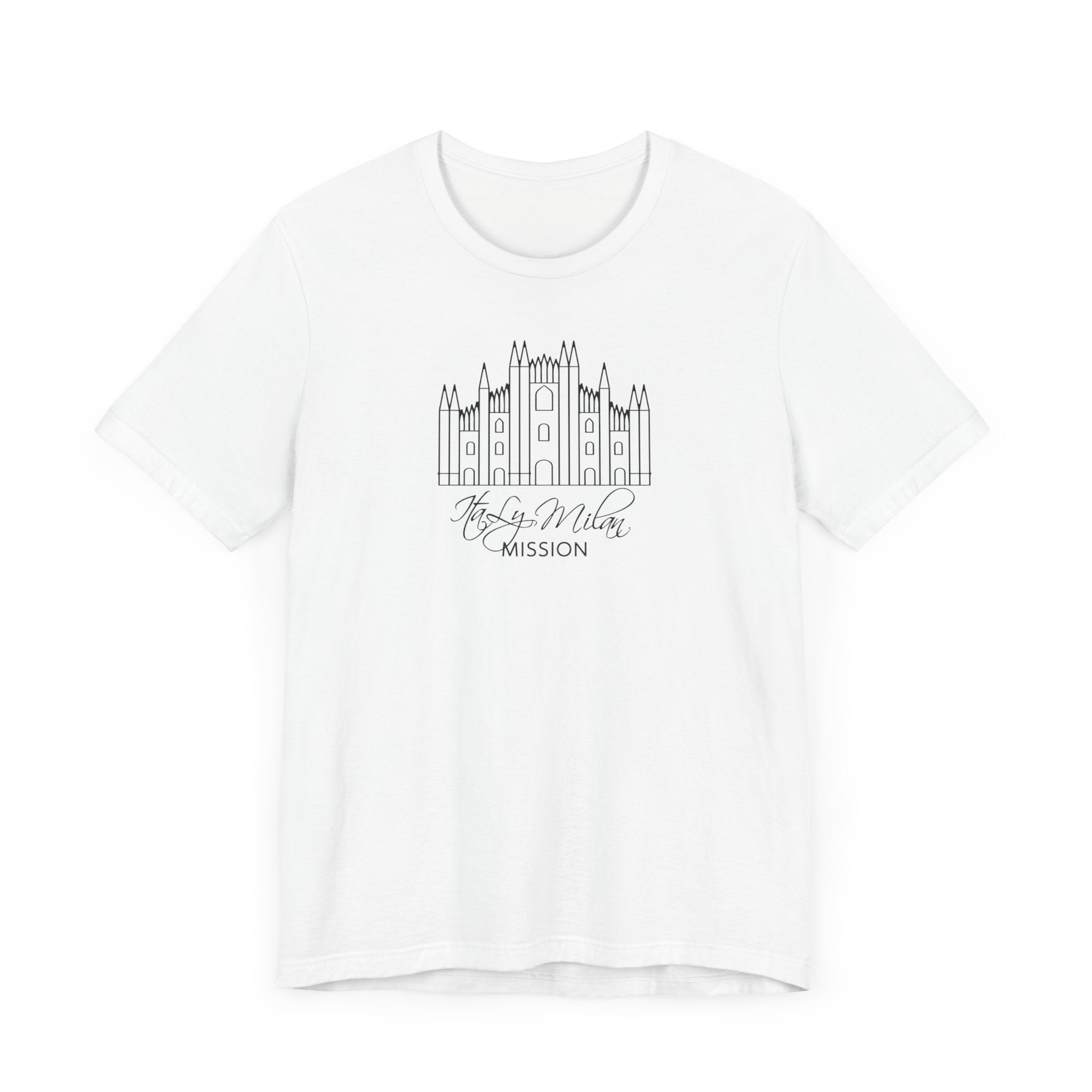 Italy Milan Mission Monochrome Logo T-Shirt - Mission Wishlist - LDS Missionary Gift Store