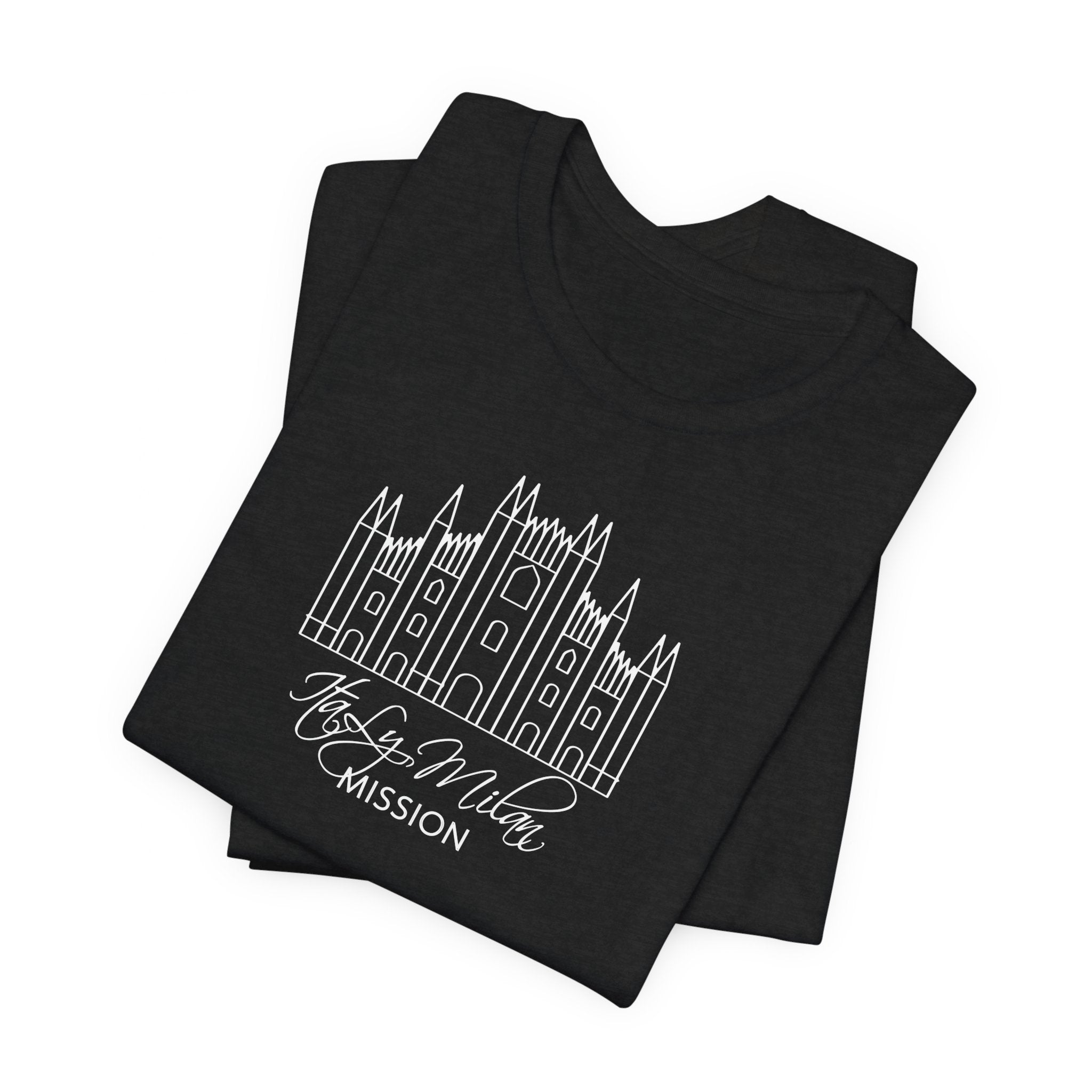 Italy Milan Mission Monochrome Logo T-Shirt - Mission Wishlist - LDS Missionary Gift Store