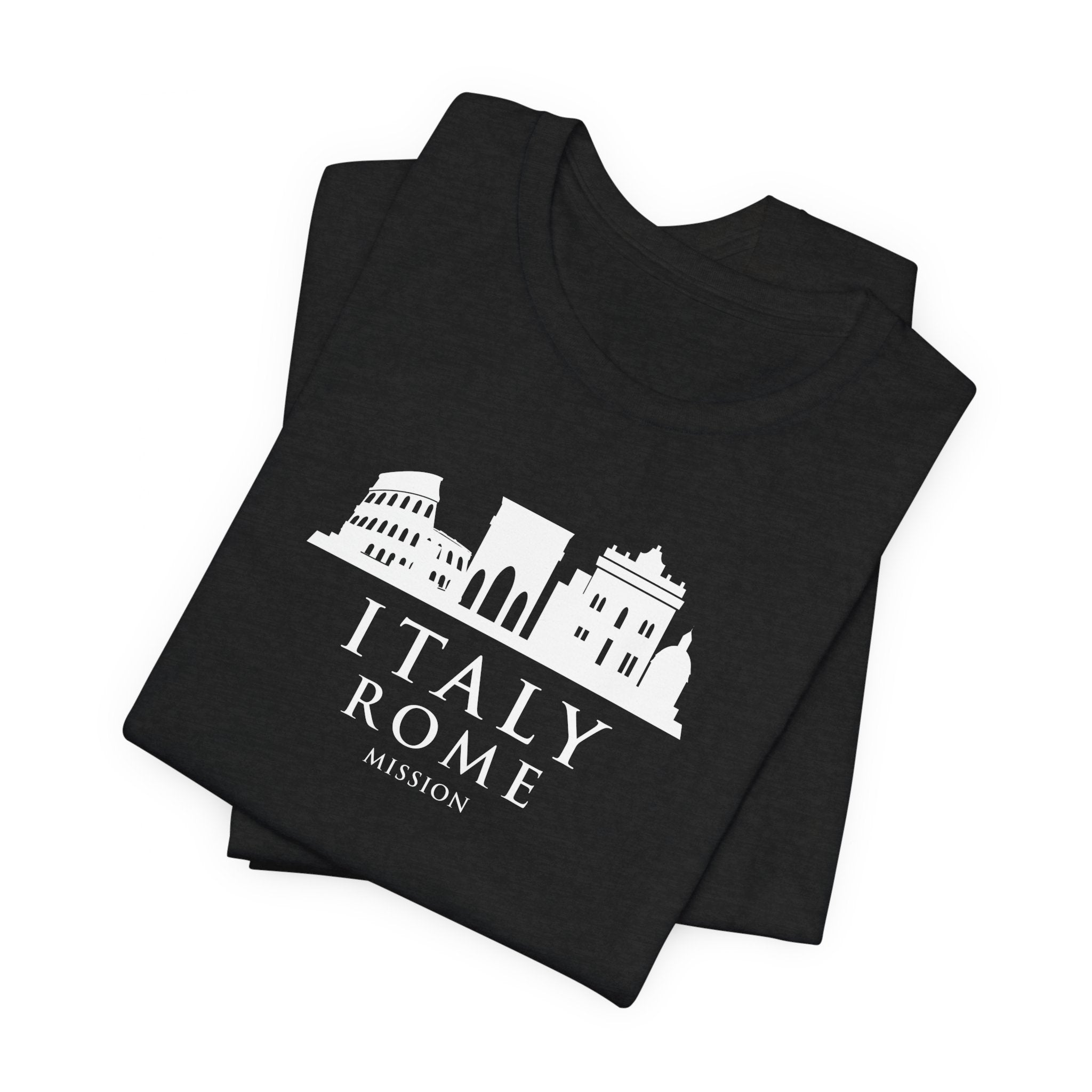 Italy Rome Mission Circular Monochrome Logo T-Shirt - Mission Wishlist - LDS Missionary Gift Store