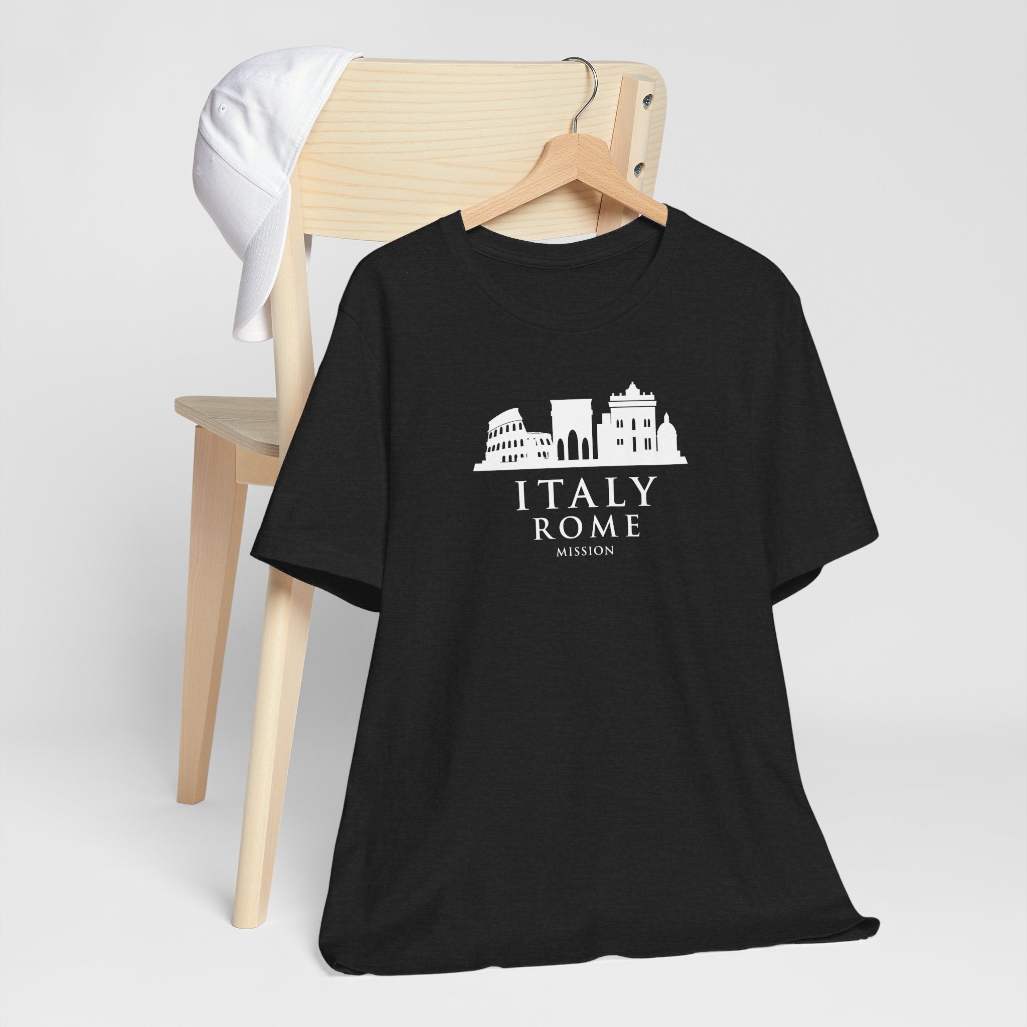 Italy Rome Mission Circular Monochrome Logo T-Shirt - Mission Wishlist - LDS Missionary Gift Store