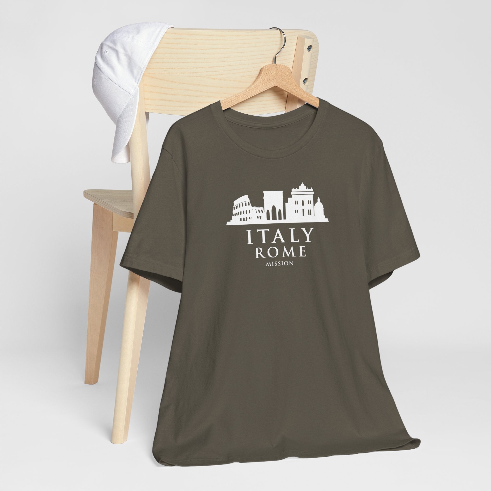 Italy Rome Mission Circular Monochrome Logo T-Shirt - Mission Wishlist - LDS Missionary Gift Store