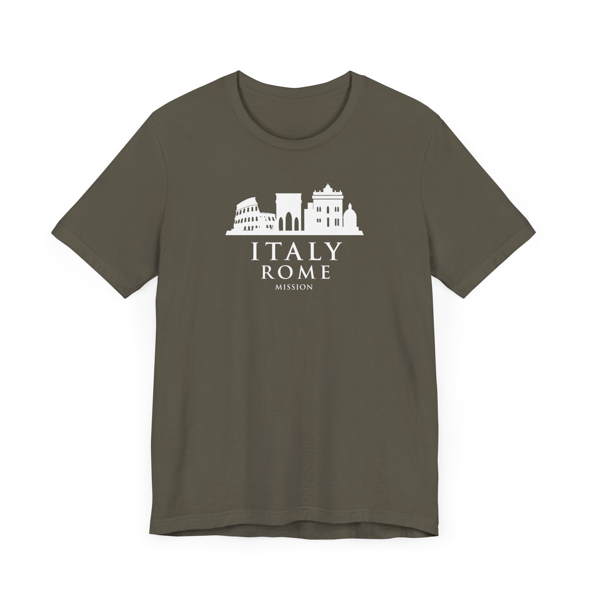 Italy Rome Mission Circular Monochrome Logo T-Shirt - Mission Wishlist - LDS Missionary Gift Store
